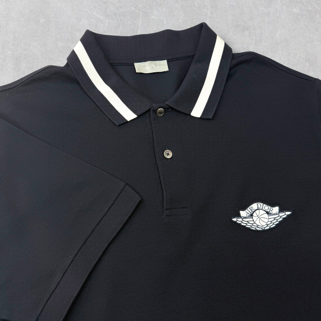 Dior x Jordan Wings Logo Polo Shirt M
