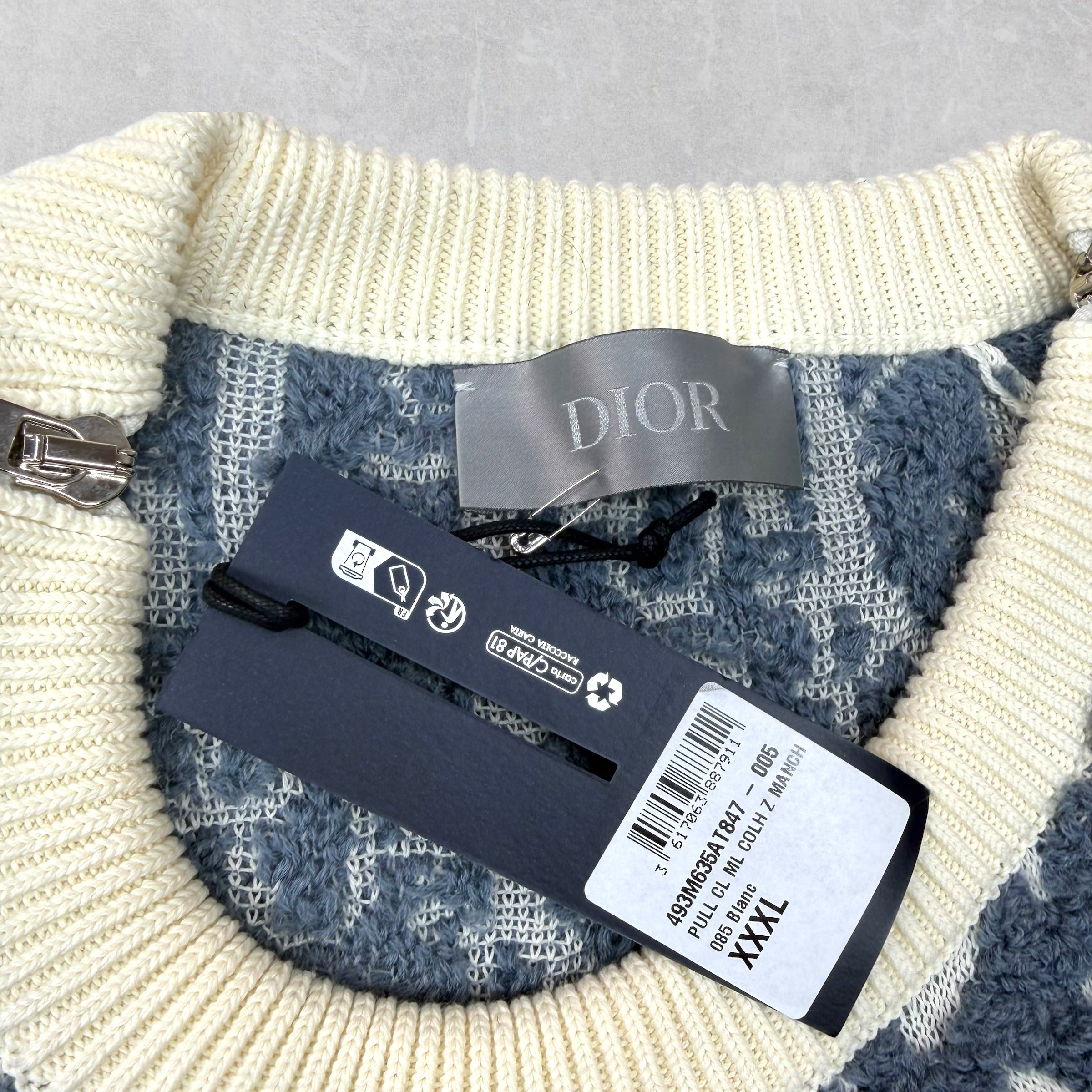Dior Oblique Zipper Sweater XXXL