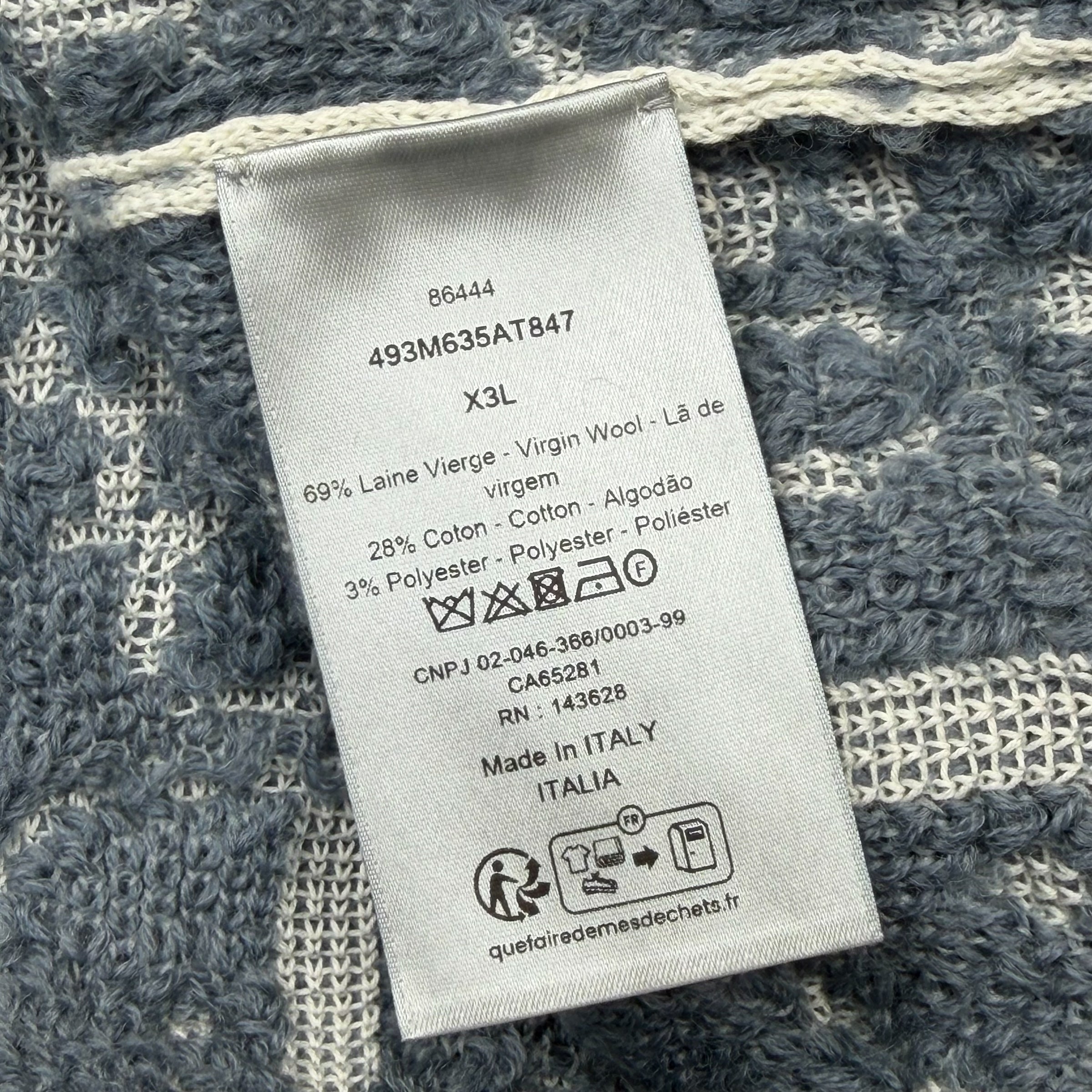 Dior Oblique Zipper Sweater XXXL