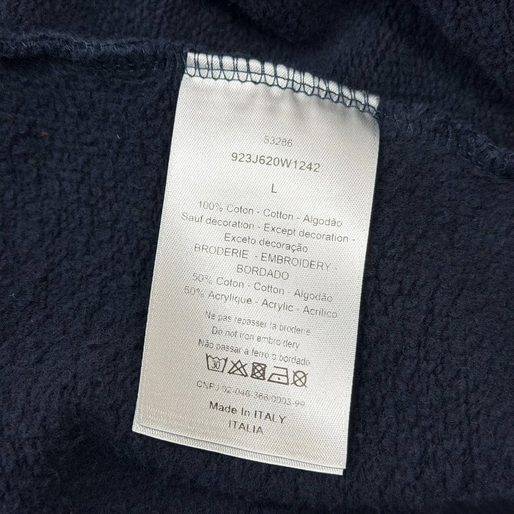 Dior x Kaws Pink Bee Logo Sweatshirt Navy L
