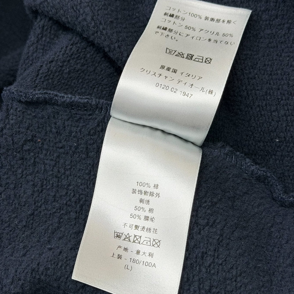 Dior x Kaws Pink Bee Logo Sweatshirt Navy L