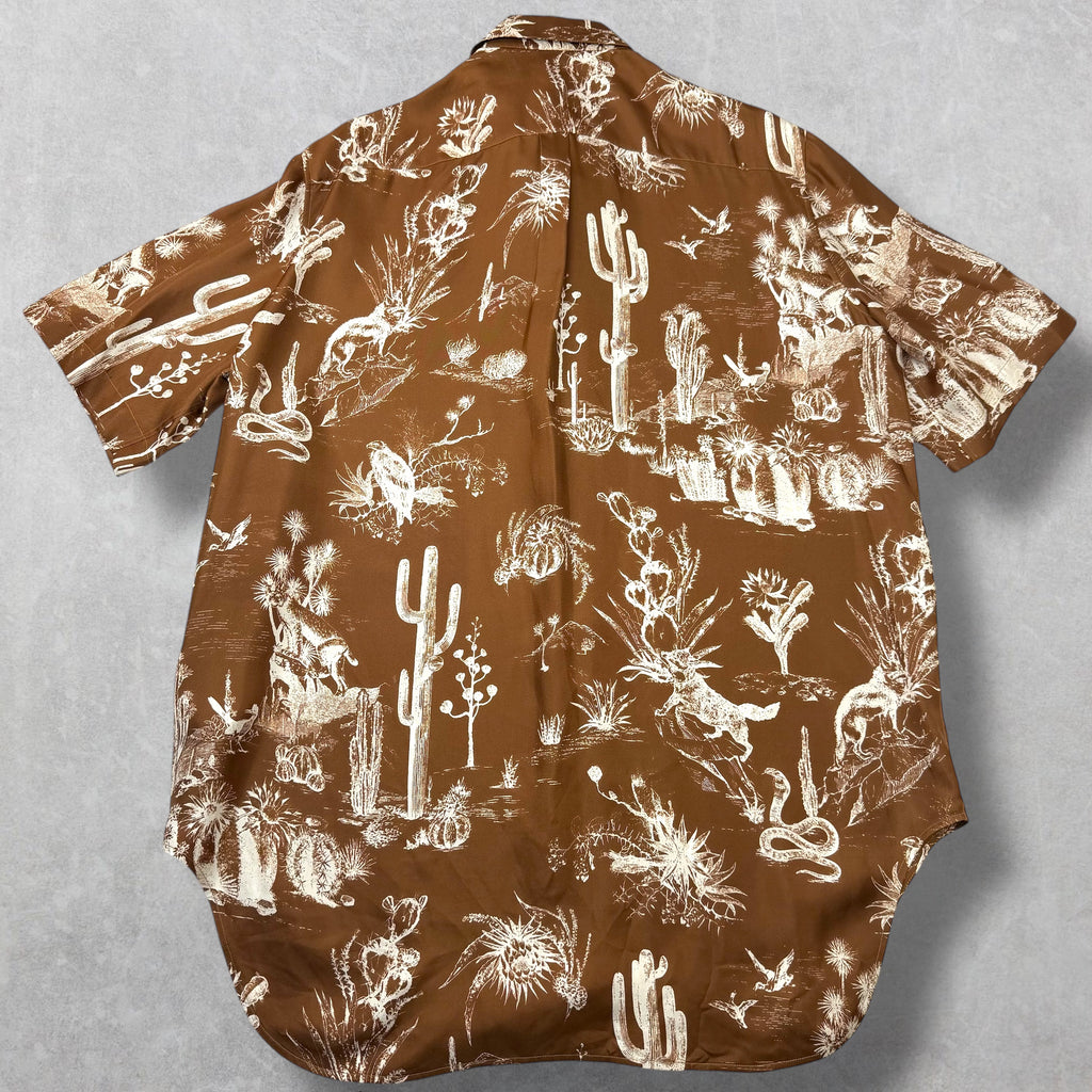 Dior x Cactus Jack Silk Twill Button Down Brown 42 (XL)