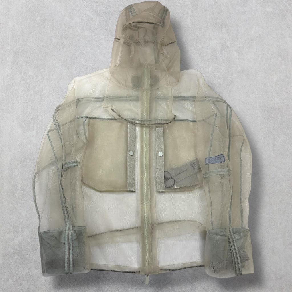 Dior Technical Mesh and Tulle Hooded Jacket 48 (M)
