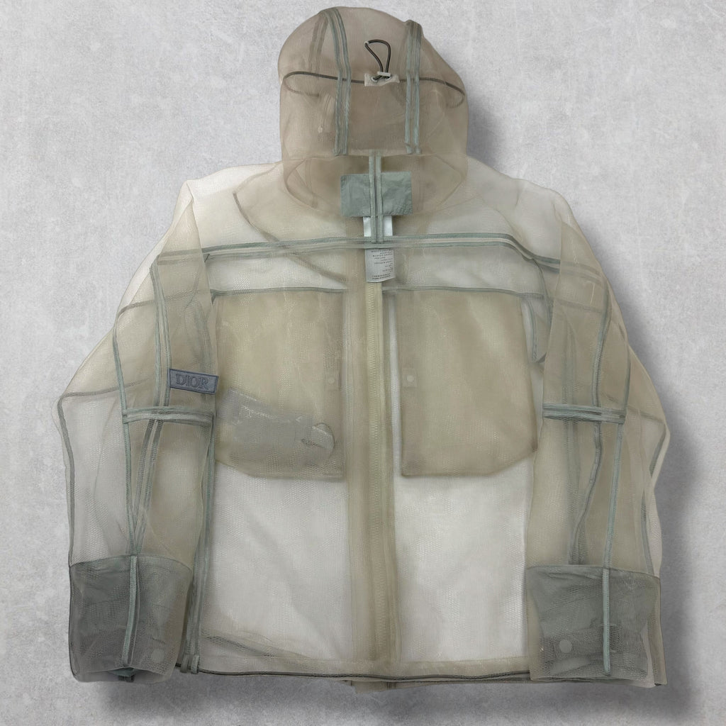 Dior Technical Mesh and Tulle Hooded Jacket 48 (M)