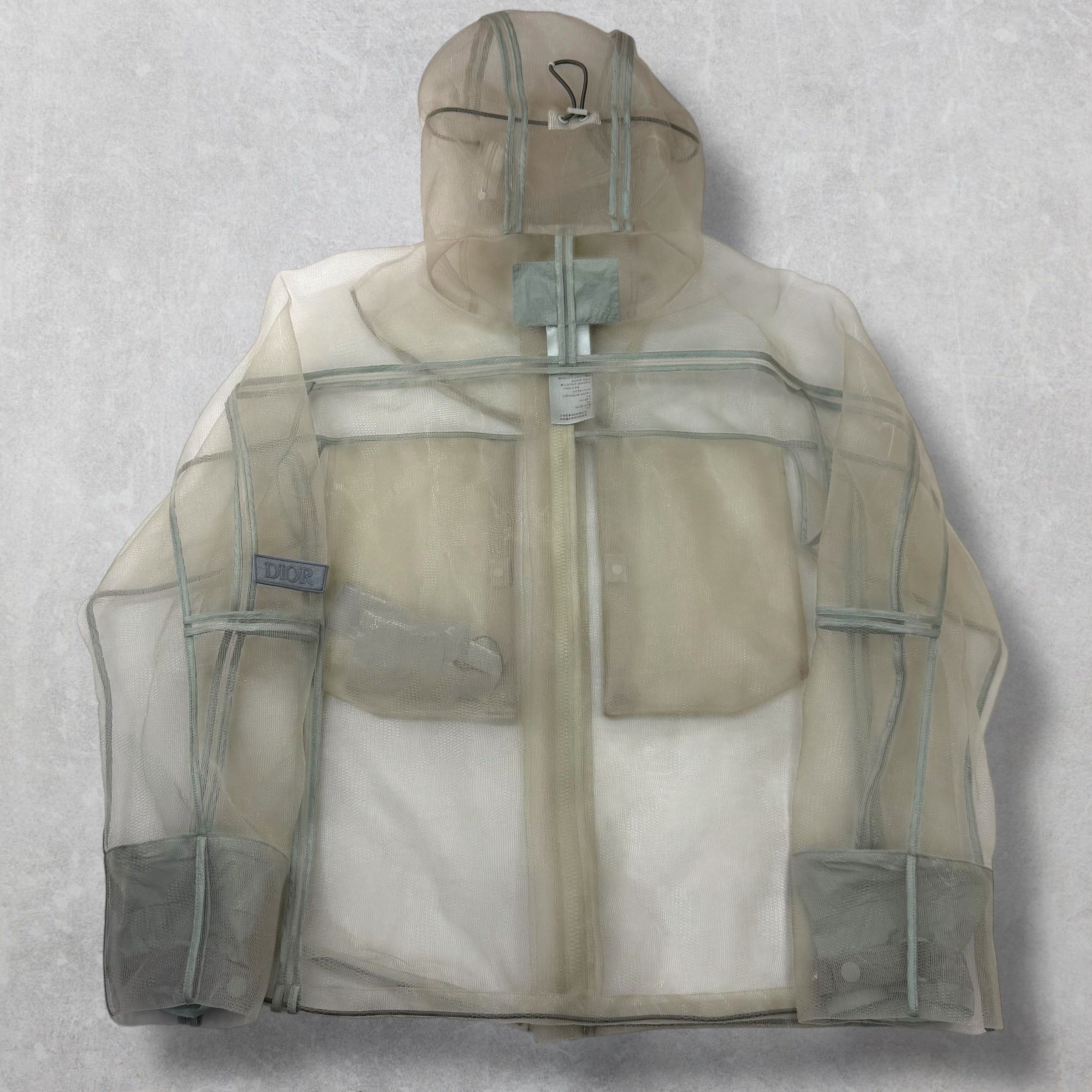 Dior Technical Mesh and Tulle Hooded Jacket 48 (M)