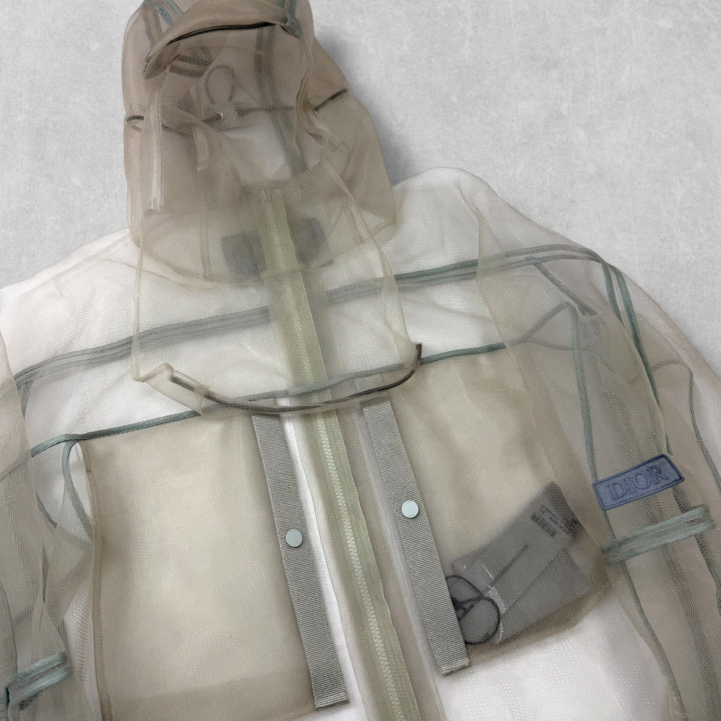 Dior Technical Mesh and Tulle Hooded Jacket 48 (M)