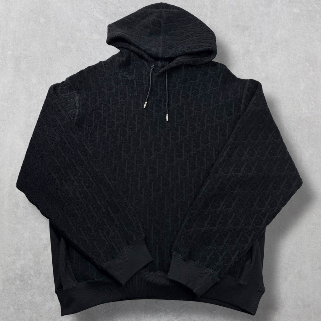 Dior Oblique Relaxed-Fit Hooded Sweatshirt Black XXL