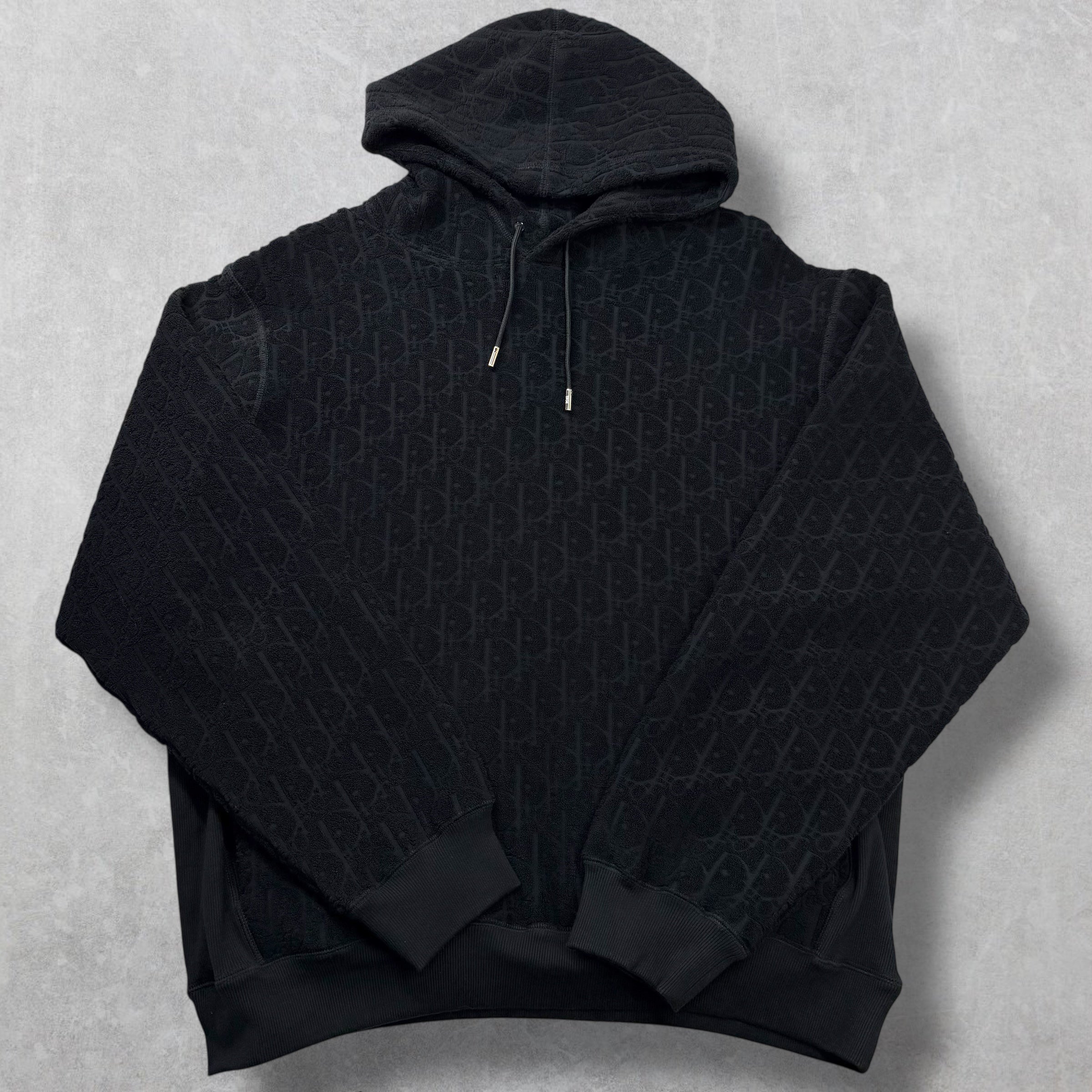 Dior Oblique Relaxed-Fit Hooded Sweatshirt Black XXL
