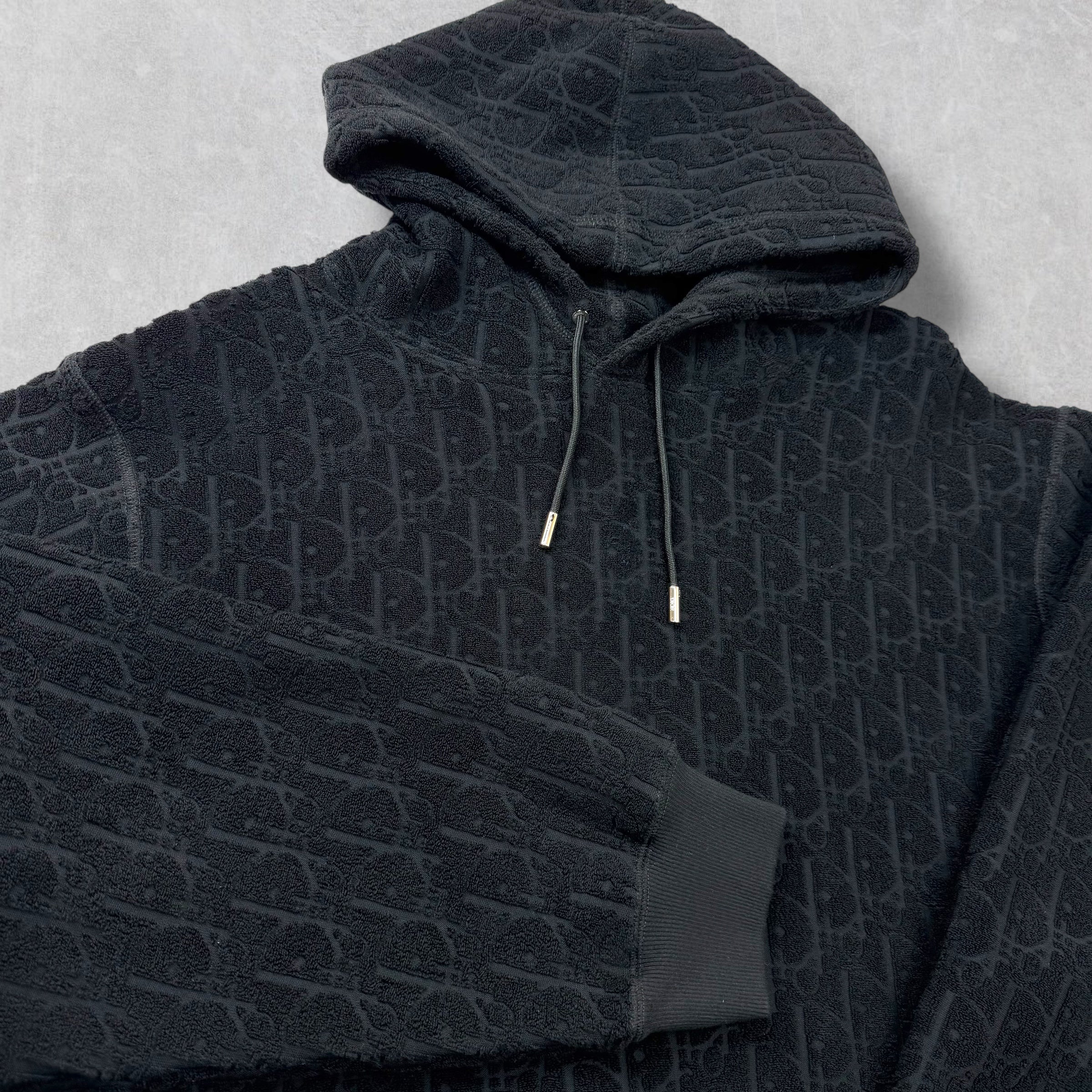 Dior Oblique Relaxed-Fit Hooded Sweatshirt Black XXL