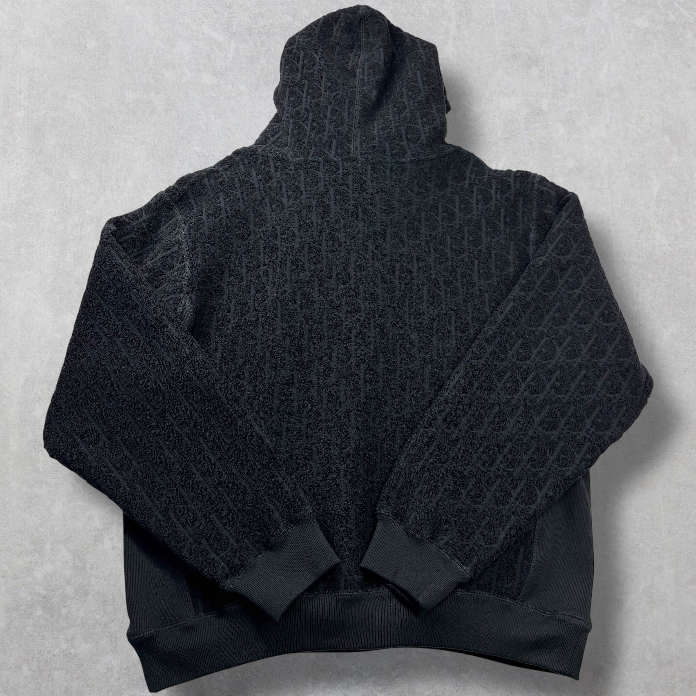 Dior Oblique Relaxed-Fit Hooded Sweatshirt Black XXL