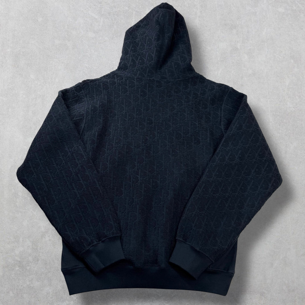 Dior Oblique Relaxed-Fit Hooded Sweatshirt Navy XXL