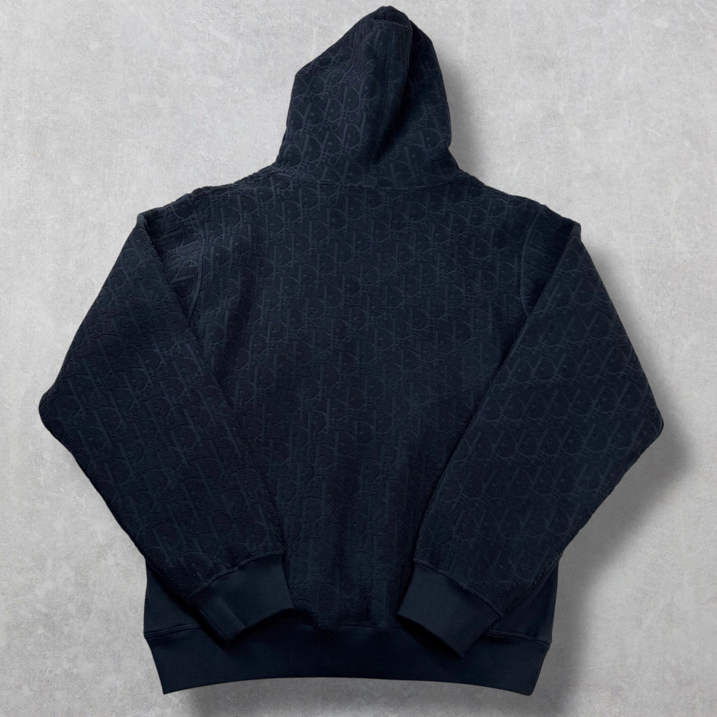 Dior Oblique Relaxed-Fit Hooded Sweatshirt Navy XXL