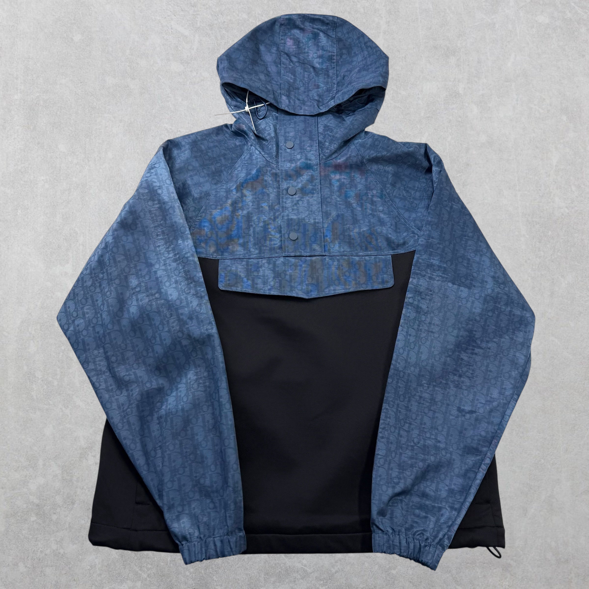Dior Oblique Hooded Anorak Blue/Black M