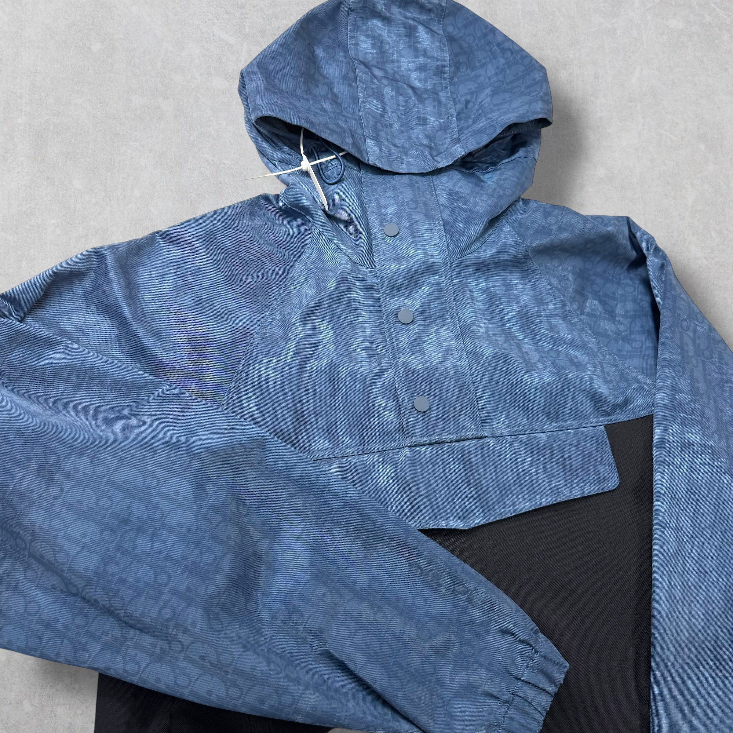 Dior Oblique Hooded Anorak Blue/Black M
