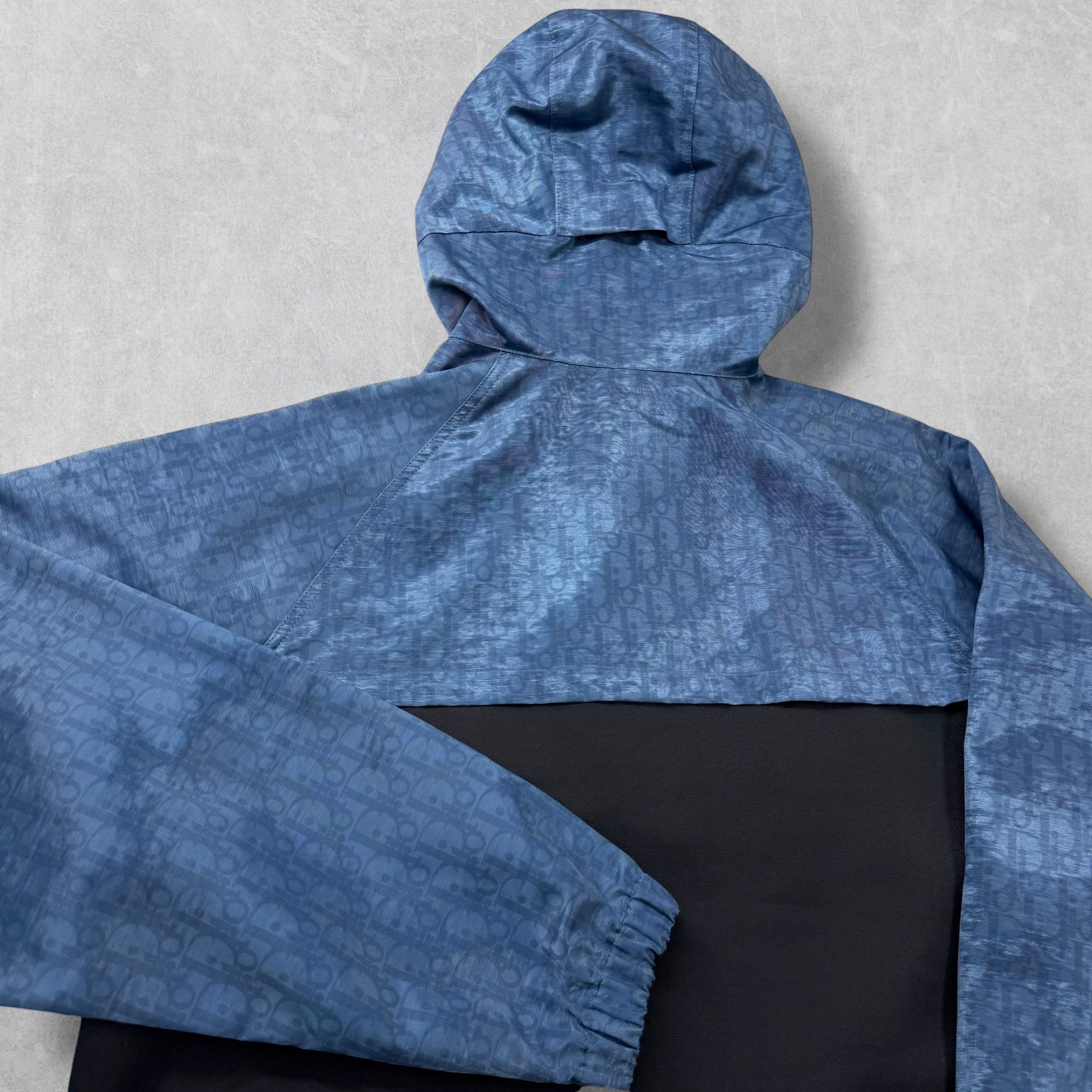 Dior Oblique Hooded Anorak Blue/Black M