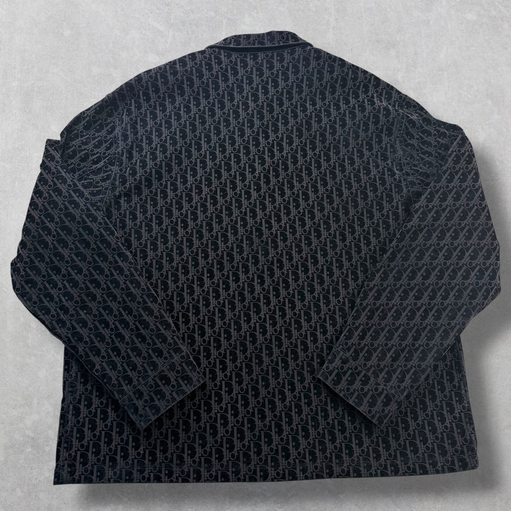 Dior Oblique Overshirt Blue Cotton-Blend Twill 58 (XXXL)