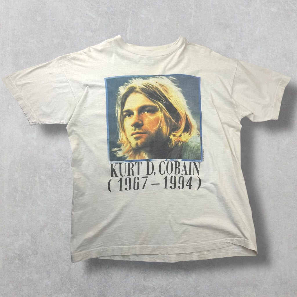 Vintage 1994 Nirvana Kurt Cobain Memorial Portait Tee L