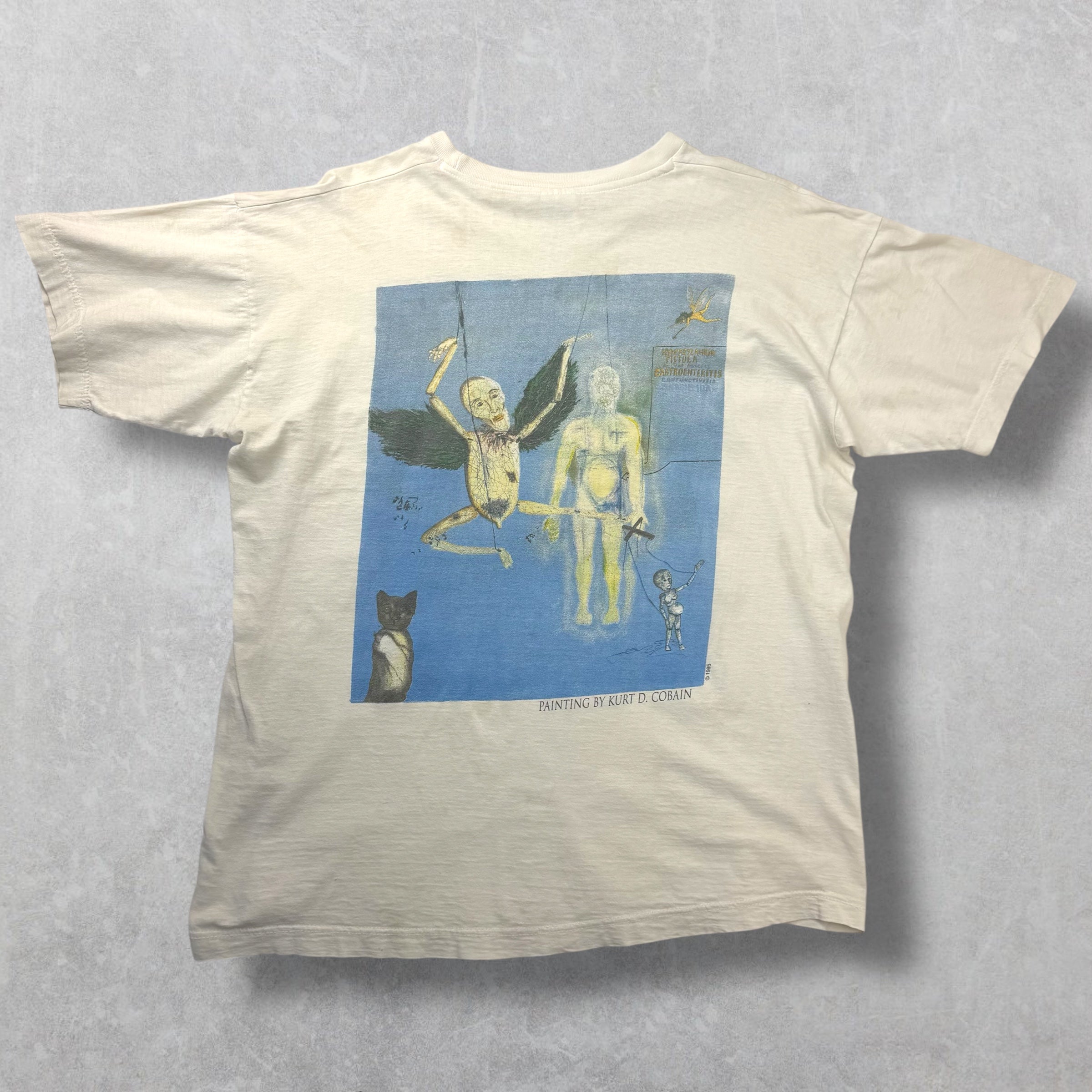 Vintage 1994 Nirvana Kurt Cobain Memorial Portait Tee L