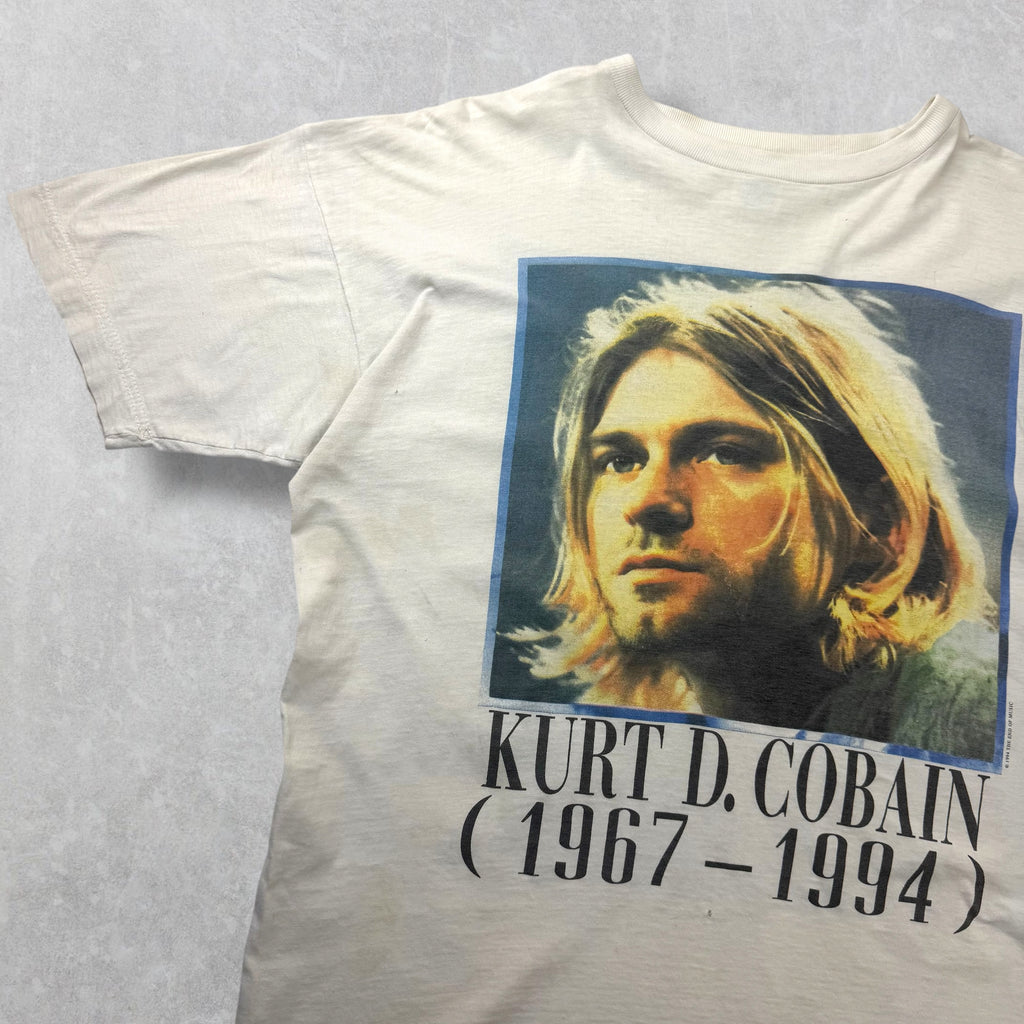 Vintage 1994 Nirvana Kurt Cobain Memorial Portait Tee L