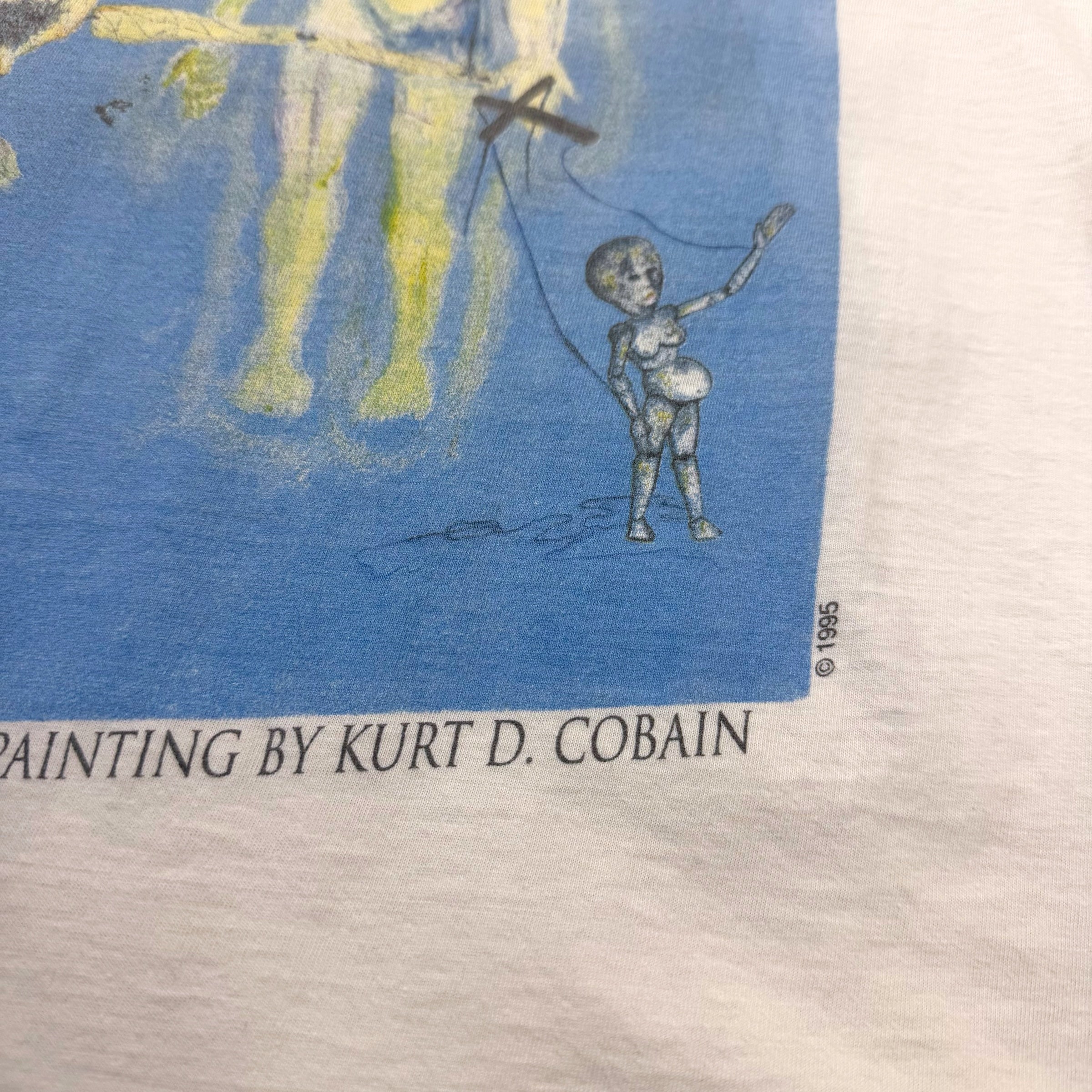 Vintage 1994 Nirvana Kurt Cobain Memorial Portait Tee L