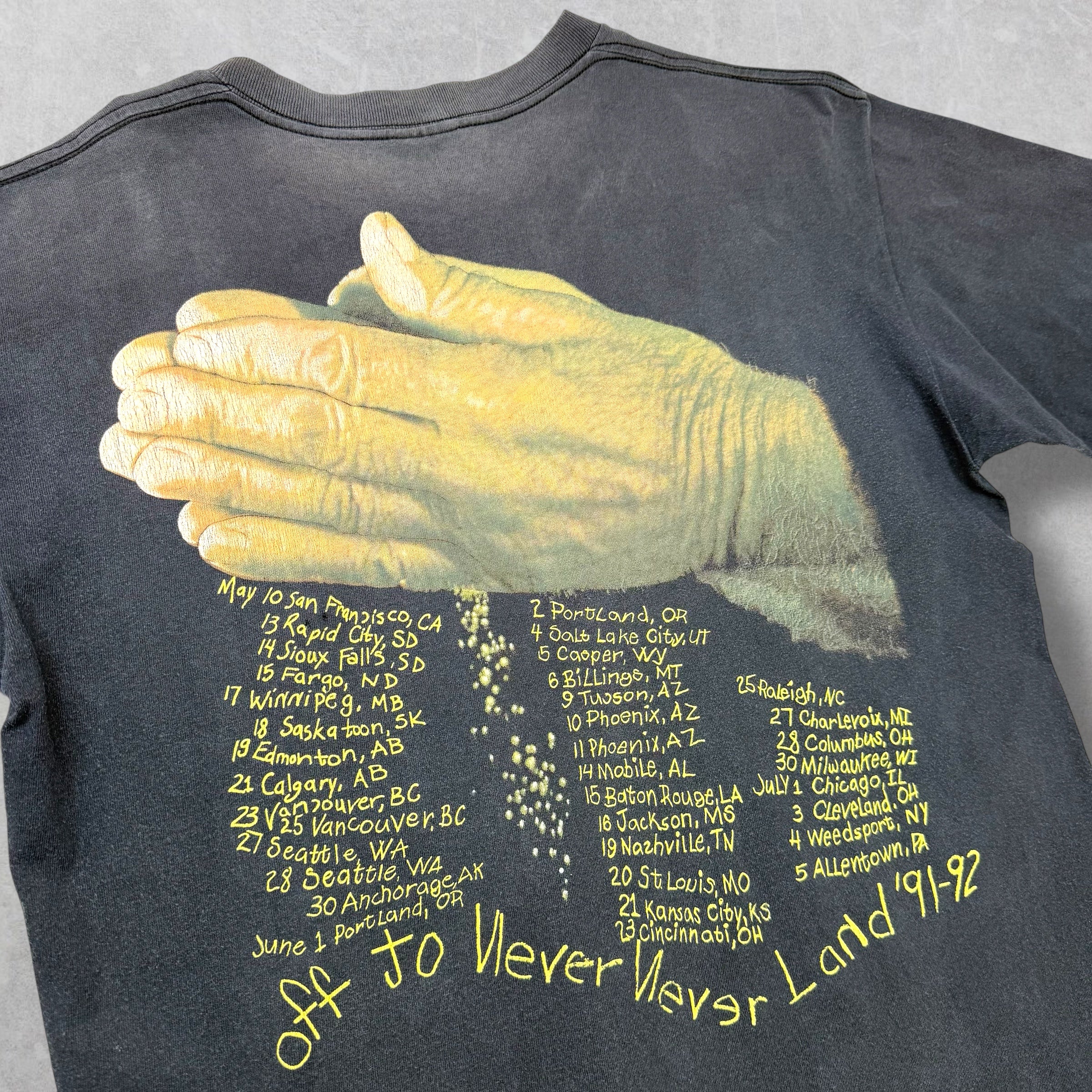 Vintage 1991 Metallica Enter Sandman Tour Tee L