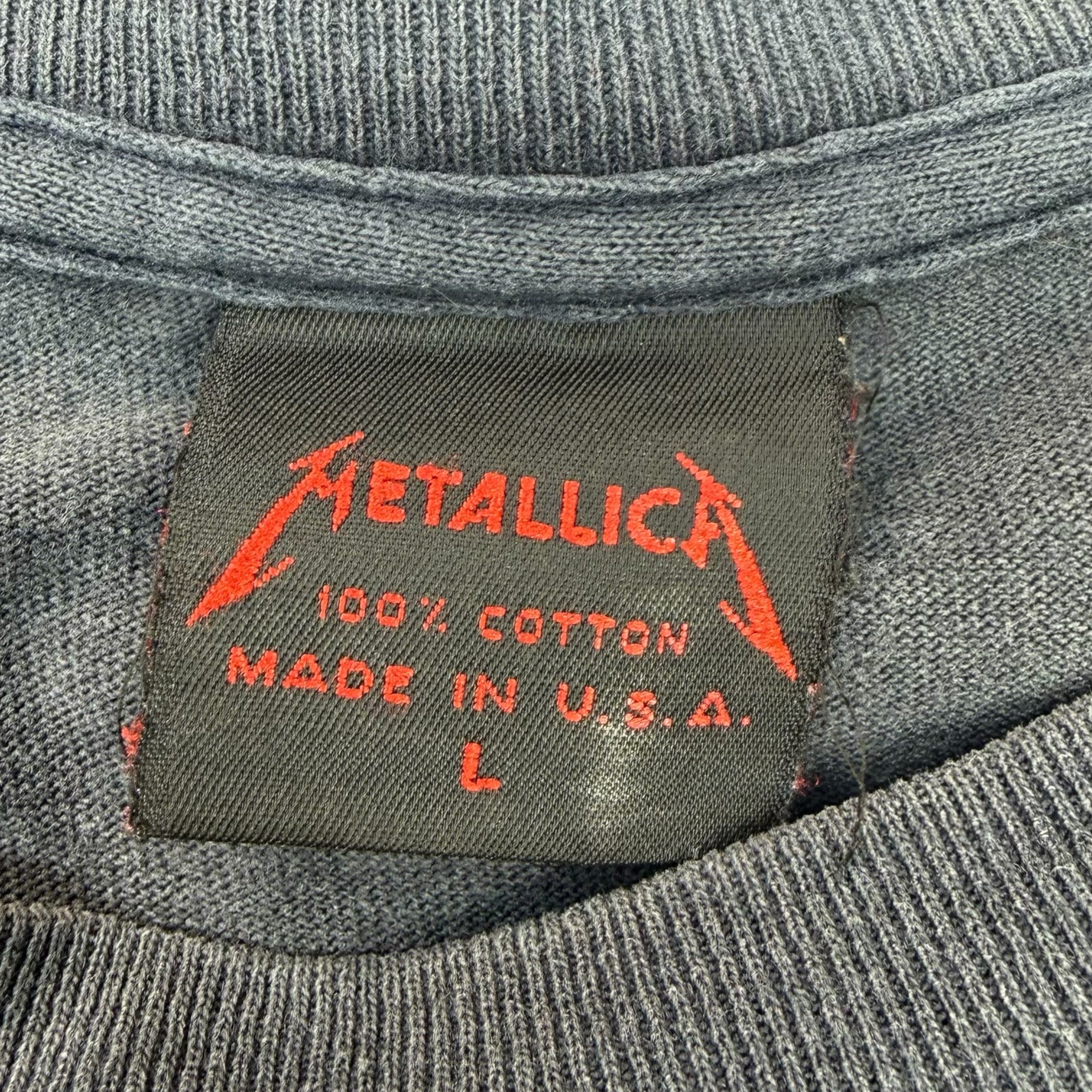 Vintage 1991 Metallica Enter Sandman Tour Tee L
