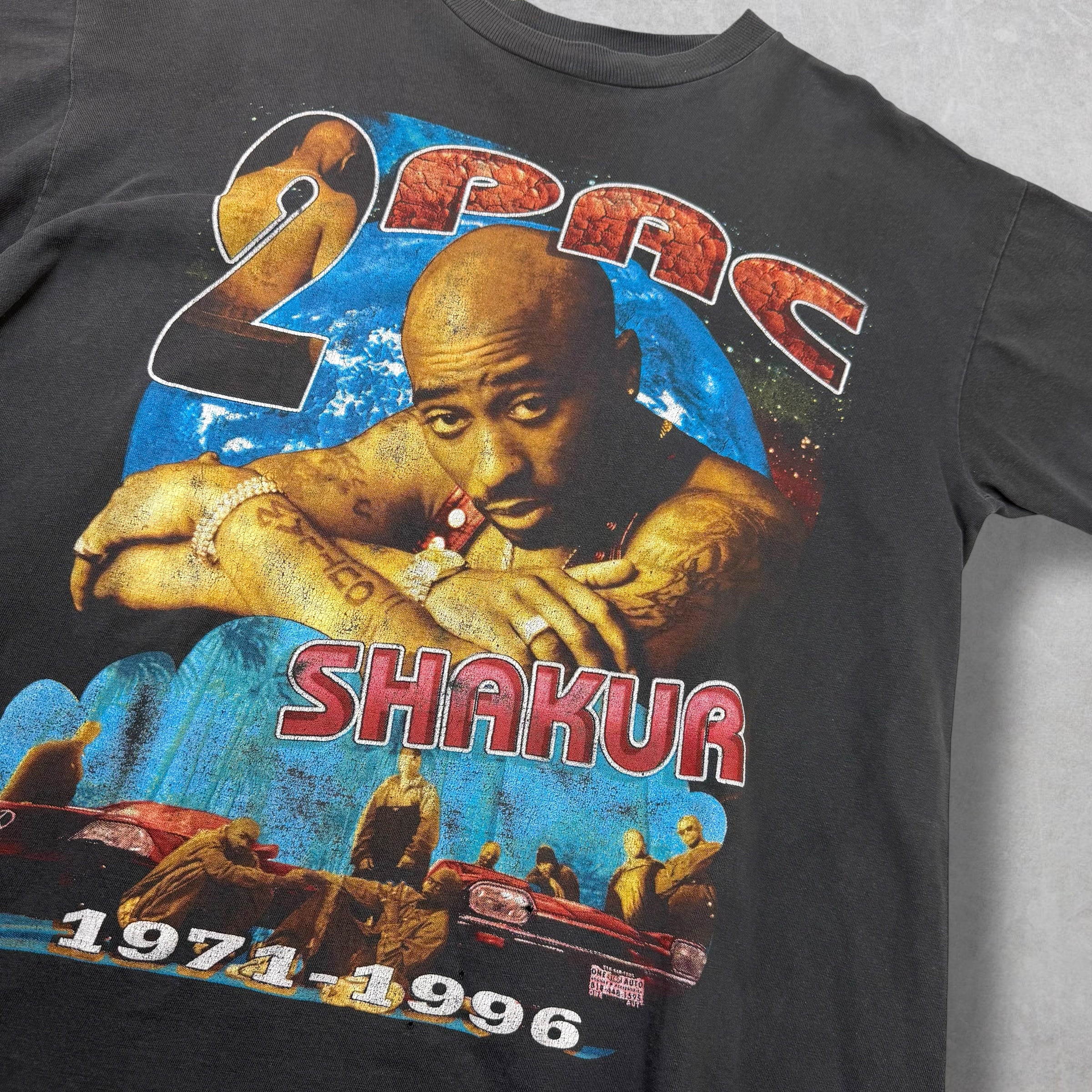 Vintage Tupac Life Goes On No More Pain Rap Tee XL