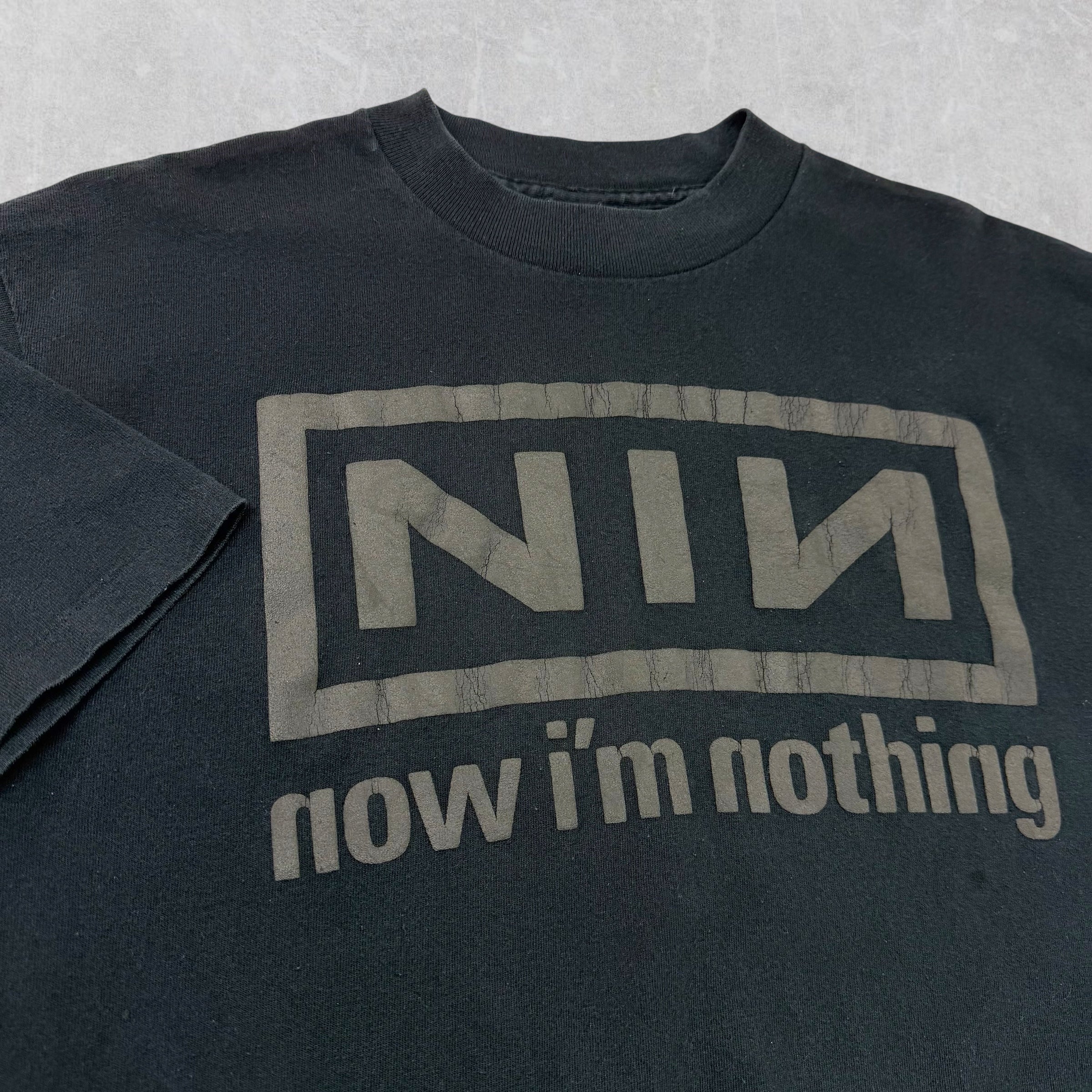Vintage 1990's Nine Inch Nails Now I'm Nothing Tee XL