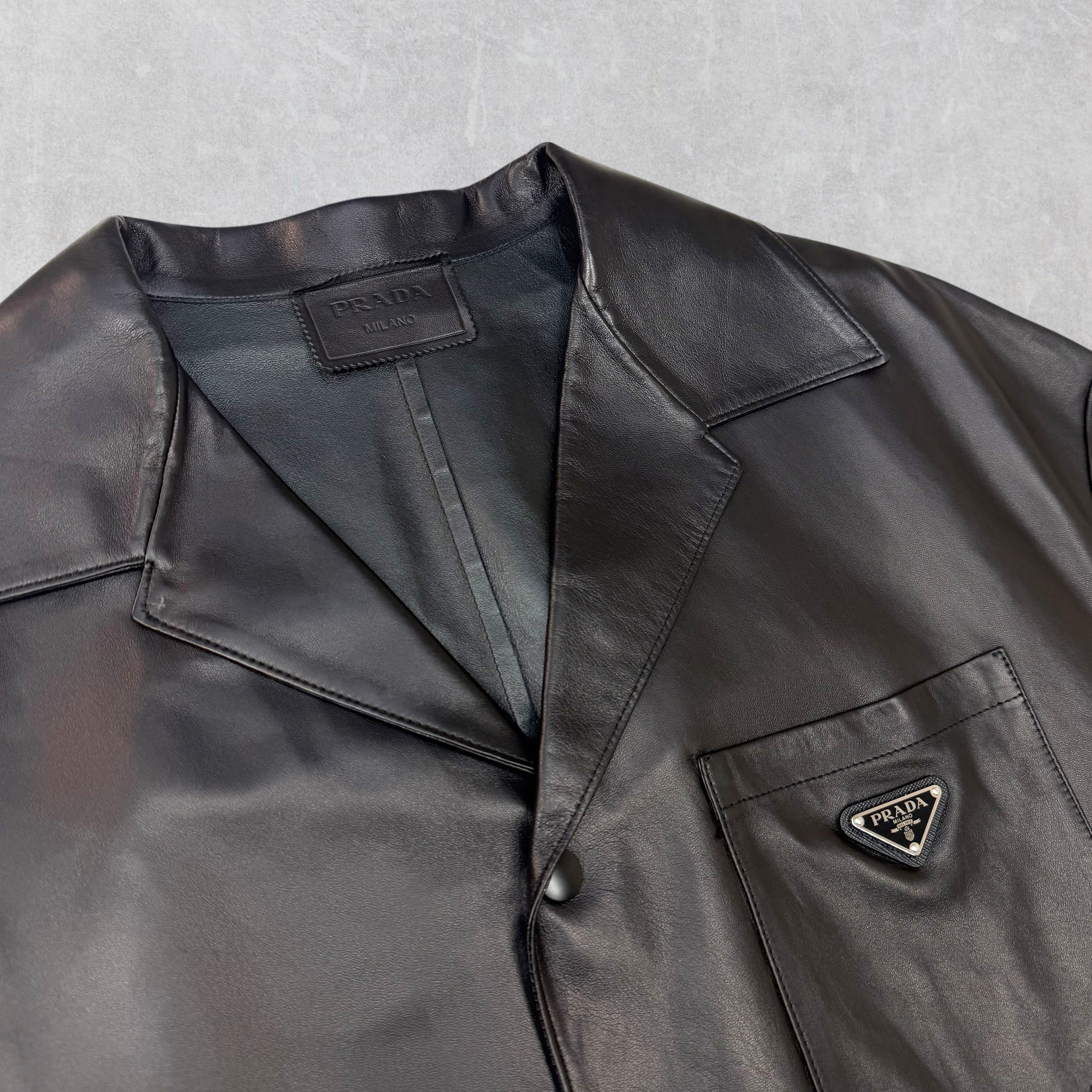 Prada Nappa Leather Shirt 54 (XL)