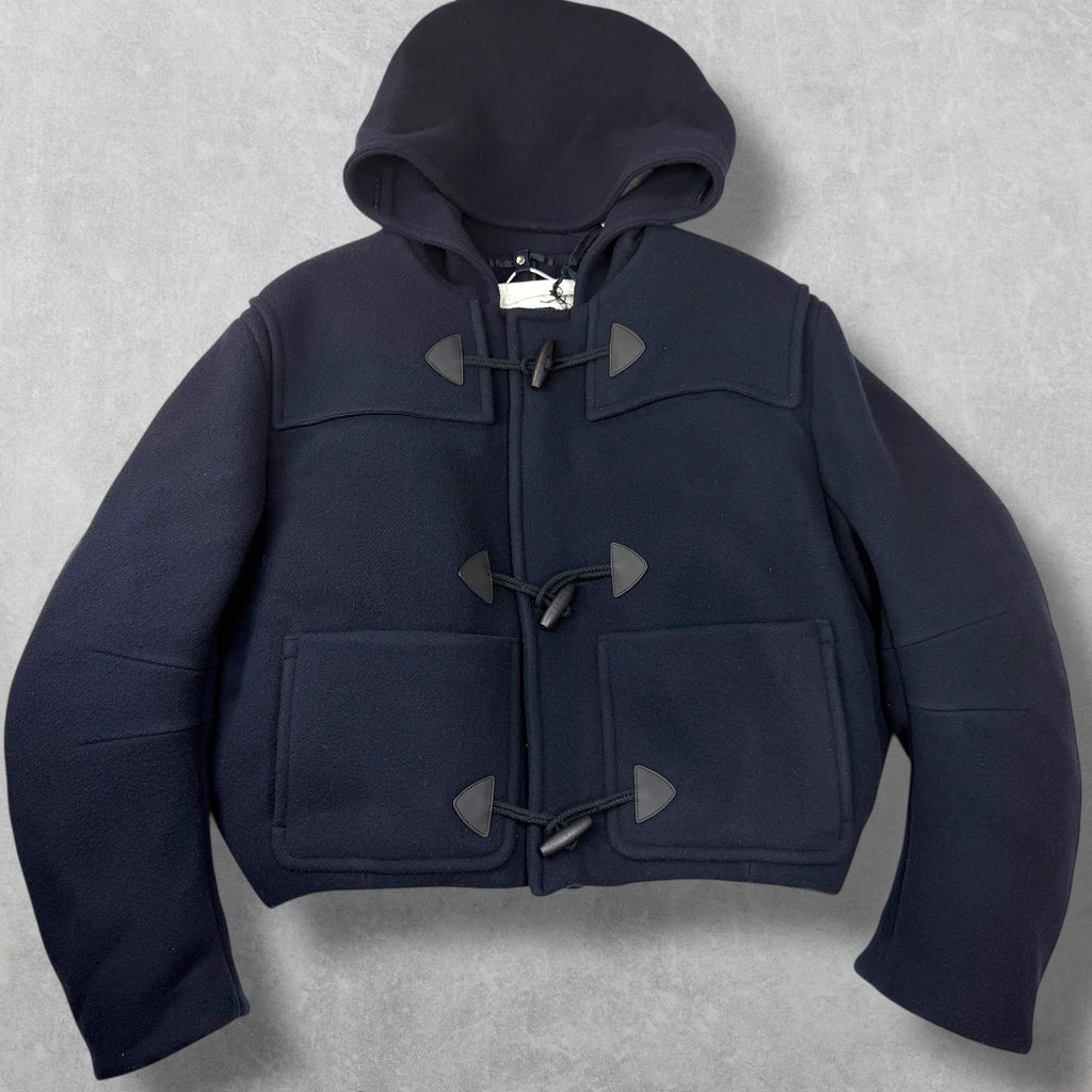Prada Cropped Wool Down Padded Duffle Coat XL