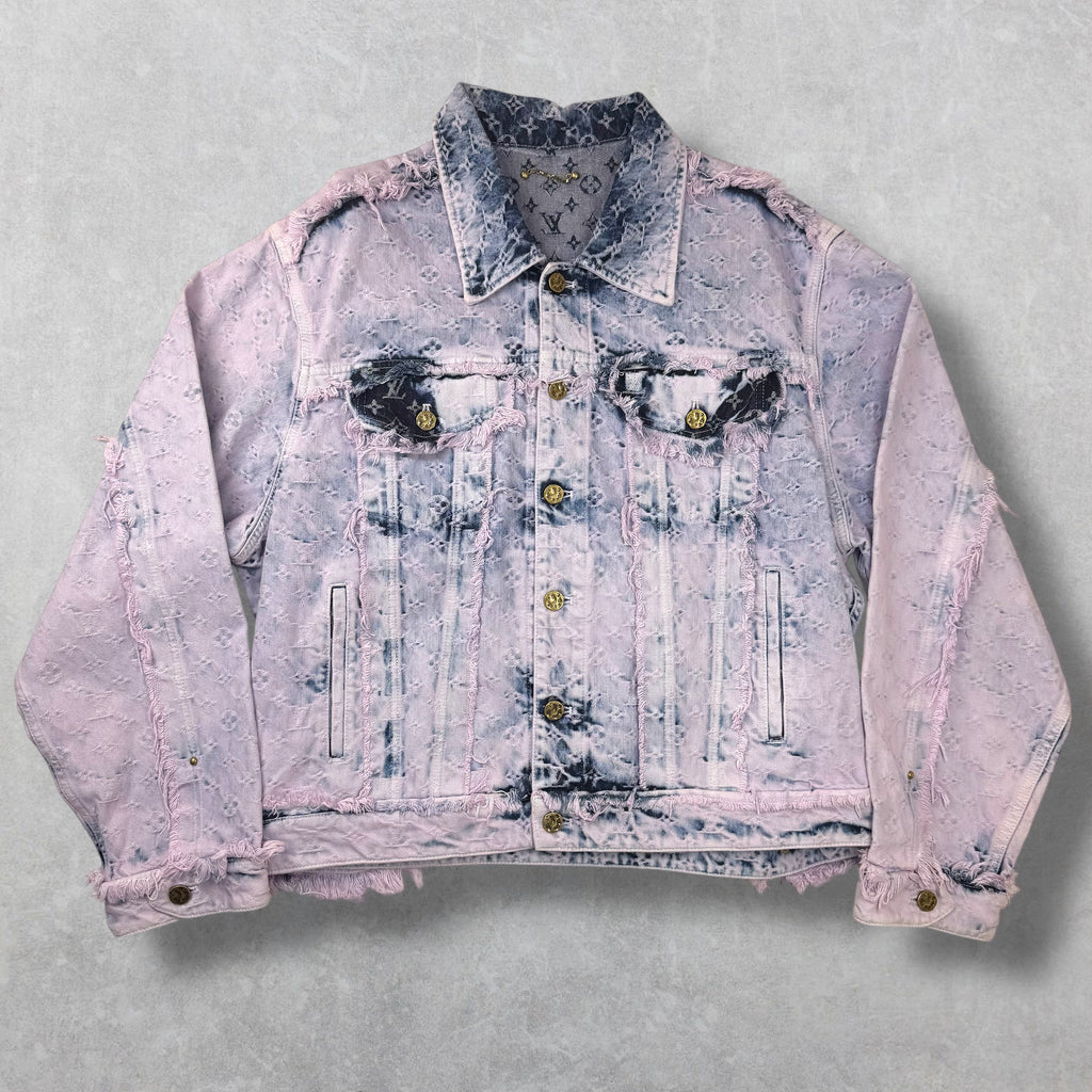 Louis Vuitton Fringed Monogram Boyhood Denim Jacket Size 54 (XL)