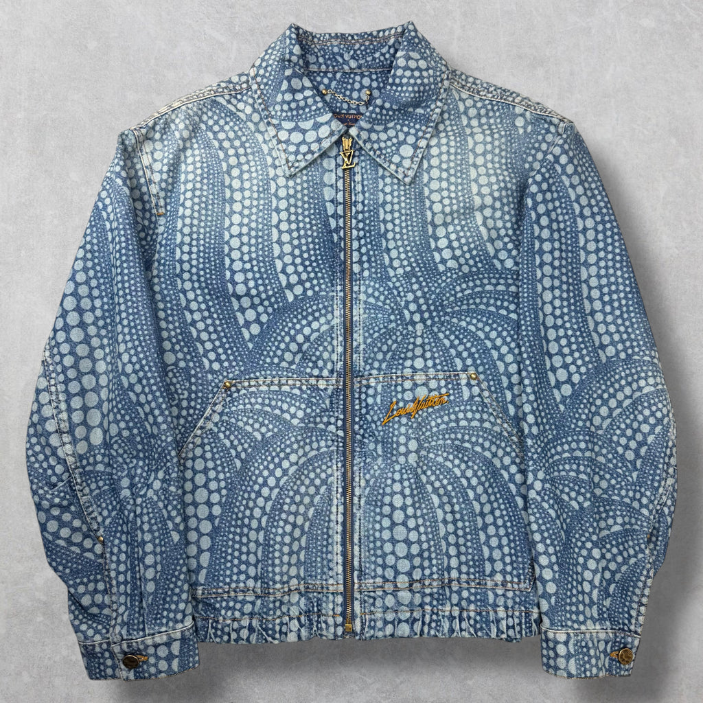 Louis Vuitton x Yayoi Kasuma All-Over Denim Blouson 50 (L)