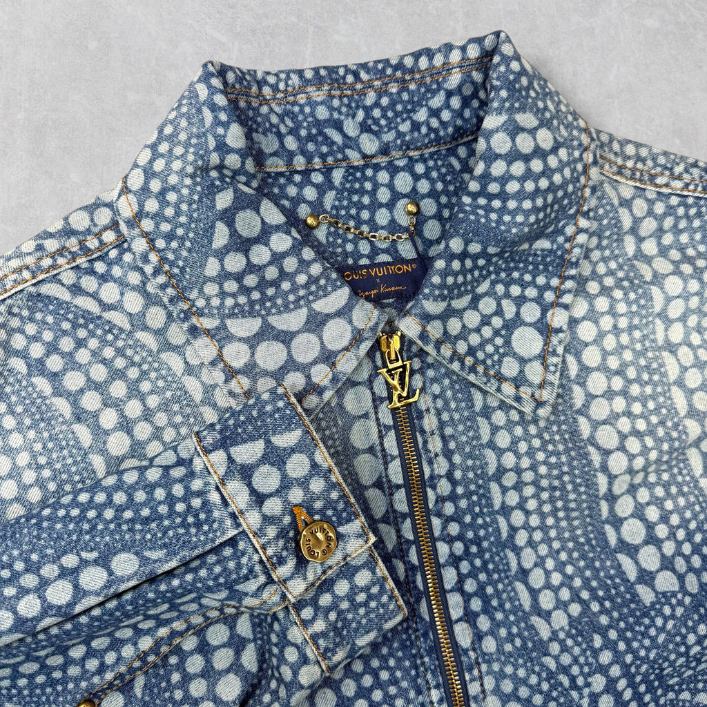 Louis Vuitton x Yayoi Kasuma All-Over Denim Blouson 50 (L)