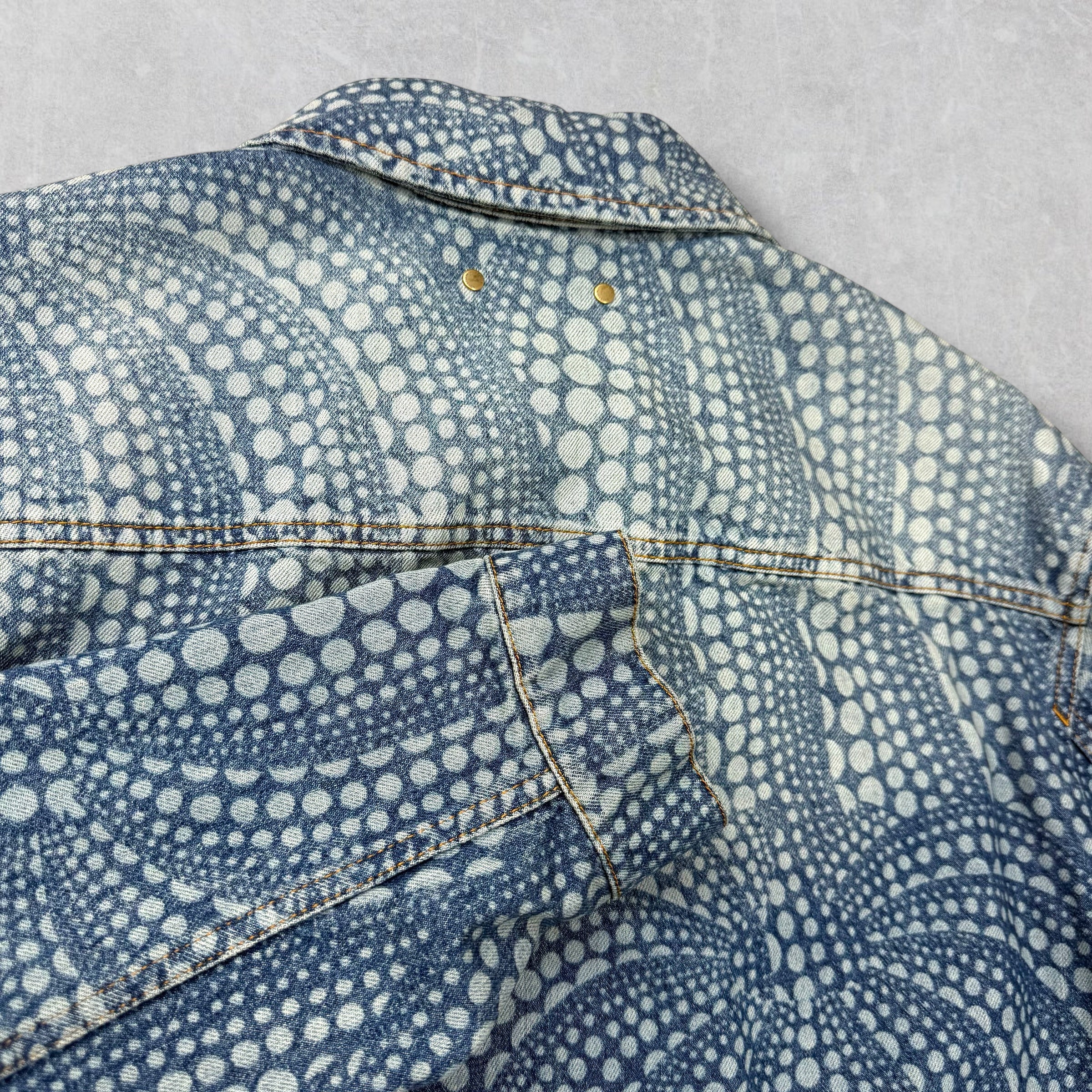Louis Vuitton x Yayoi Kasuma All-Over Denim Blouson 50 (L)