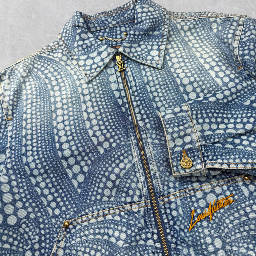 Louis Vuitton x Yayoi Kasuma All-Over Denim Blouson 50 (L)