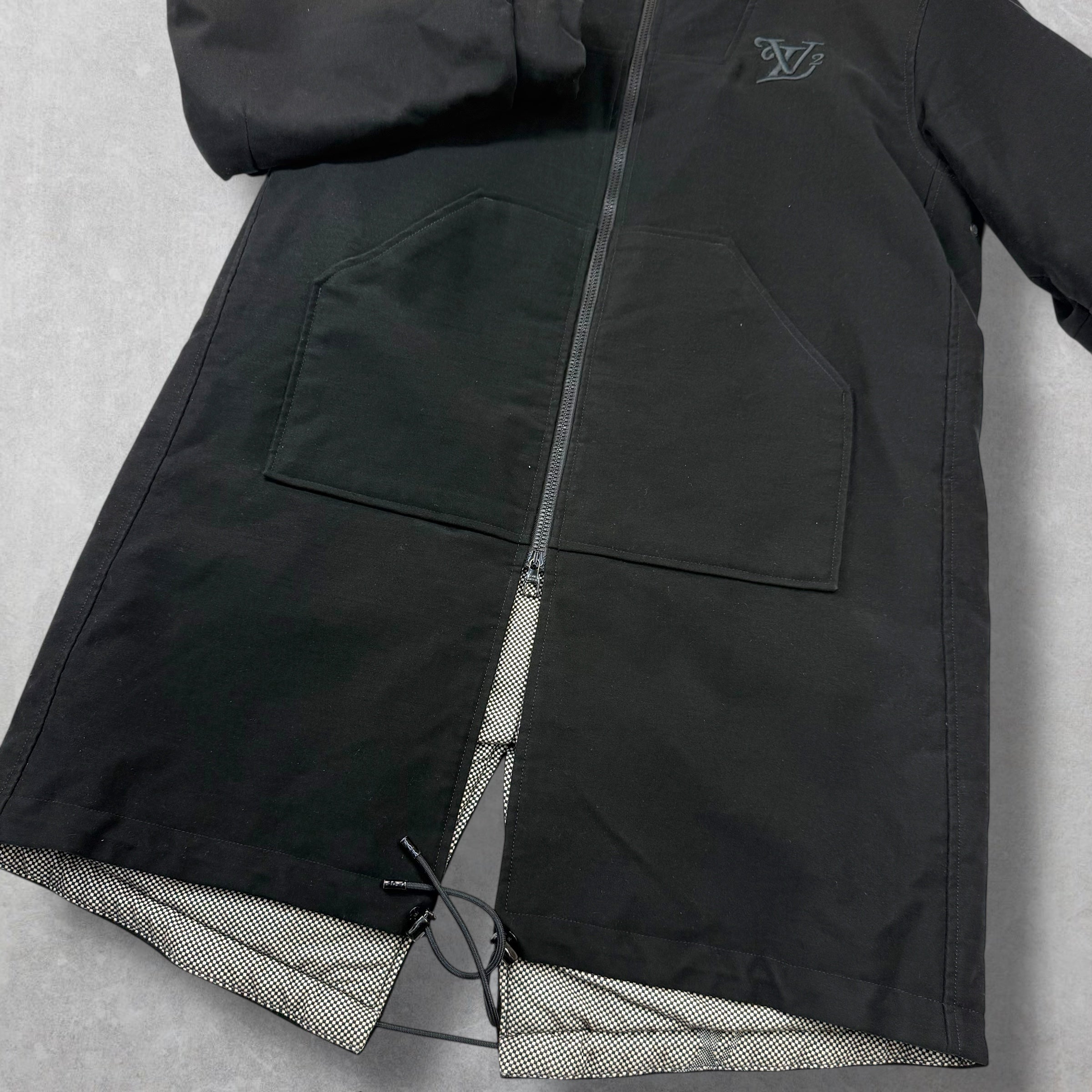 Louis Vuitton x Nigo Embroidered Padded Moleskine Parka 48 (M)