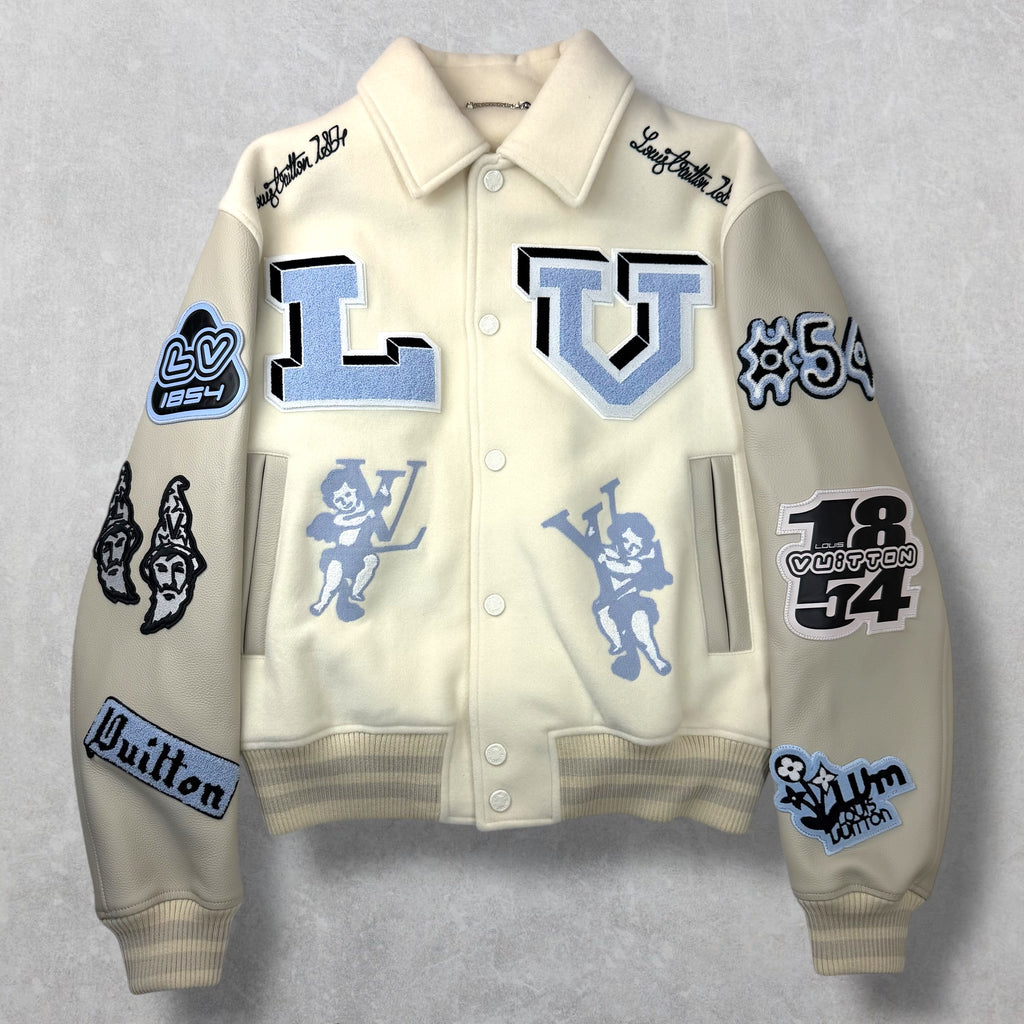 Louis Vuitton Bunny Milky White Varsity Jacket 50 (L)