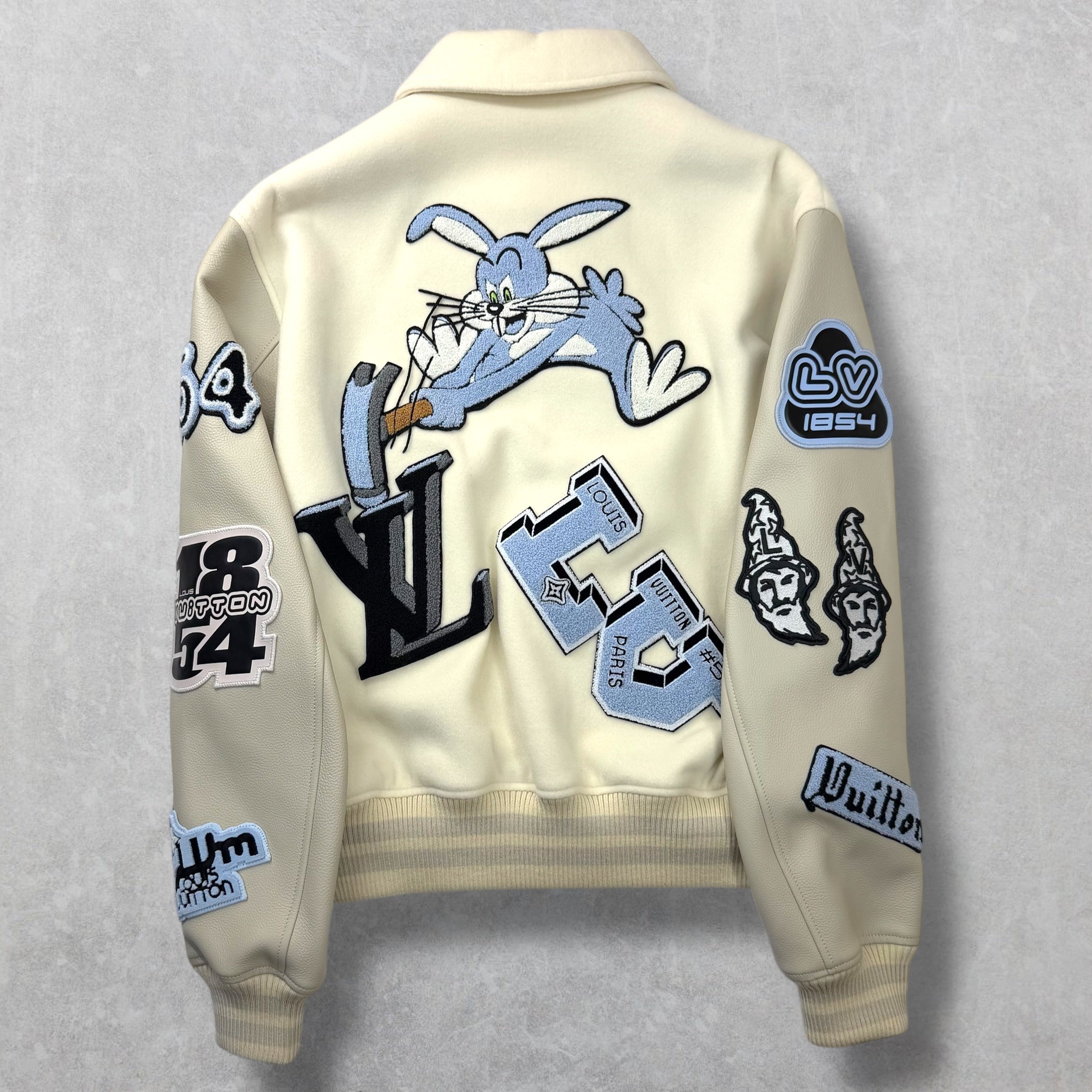 Louis Vuitton Bunny Milky White Varsity Jacket 50 (L)