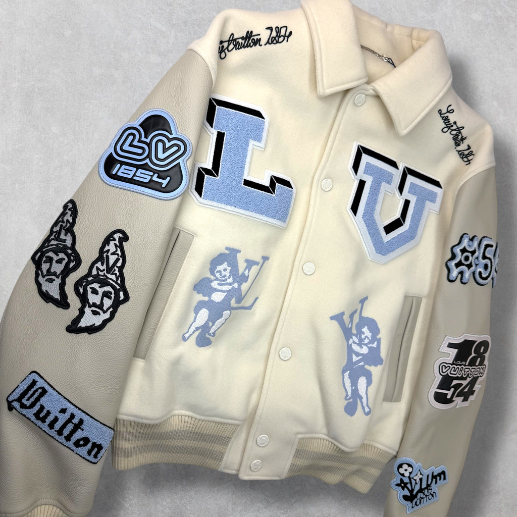 Louis Vuitton Bunny Milky White Varsity Jacket 50 (L)