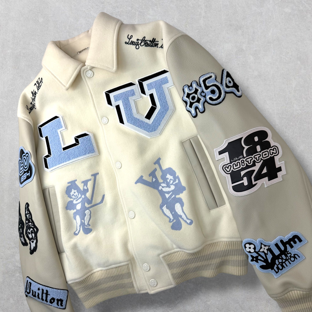 Louis Vuitton Bunny Milky White Varsity Jacket 50 (L)