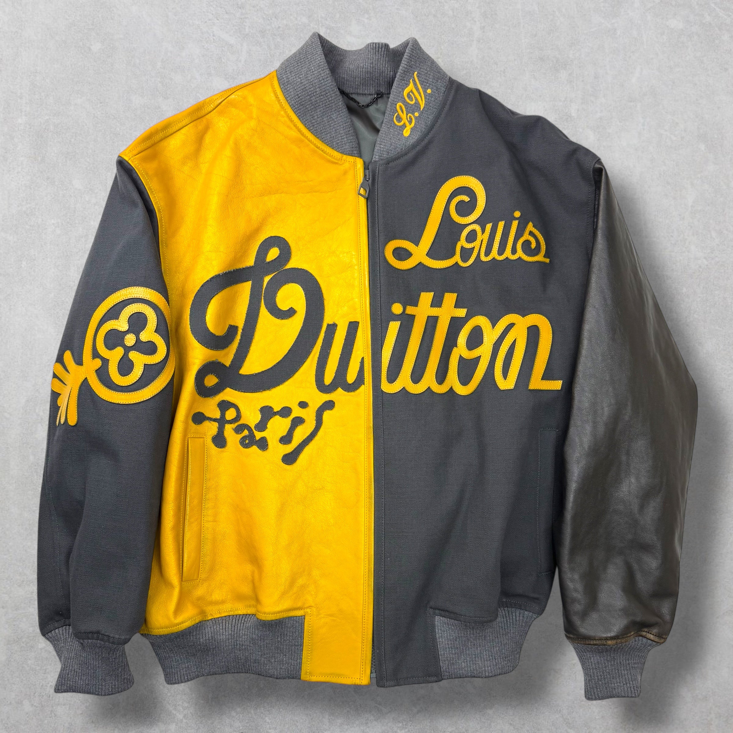 Louis Vuitton Canvas Leather Bomber Marigold Jacket 50 (L)