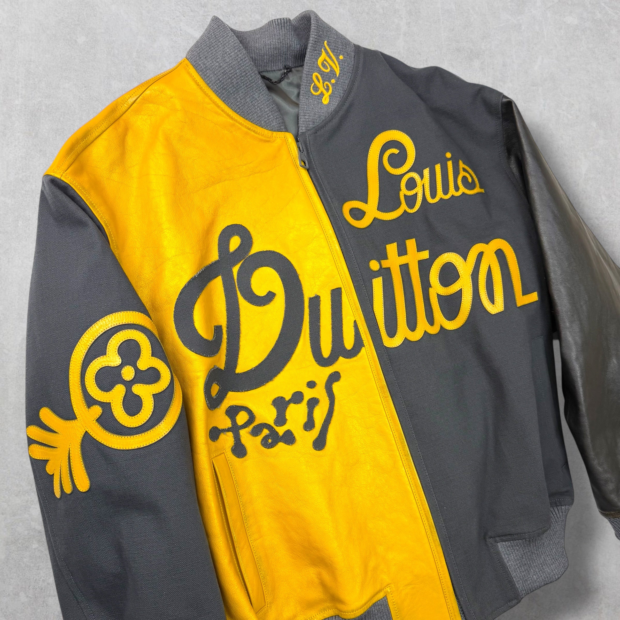 Louis Vuitton Canvas Leather Bomber Marigold Jacket 50 (L)