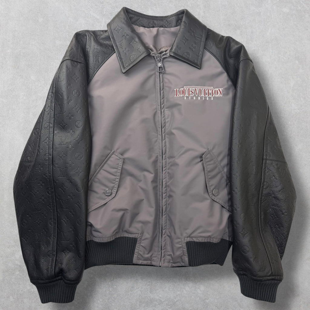 Louis Vuitton Leather and Nylon Film Studios Blouson 48 (L)