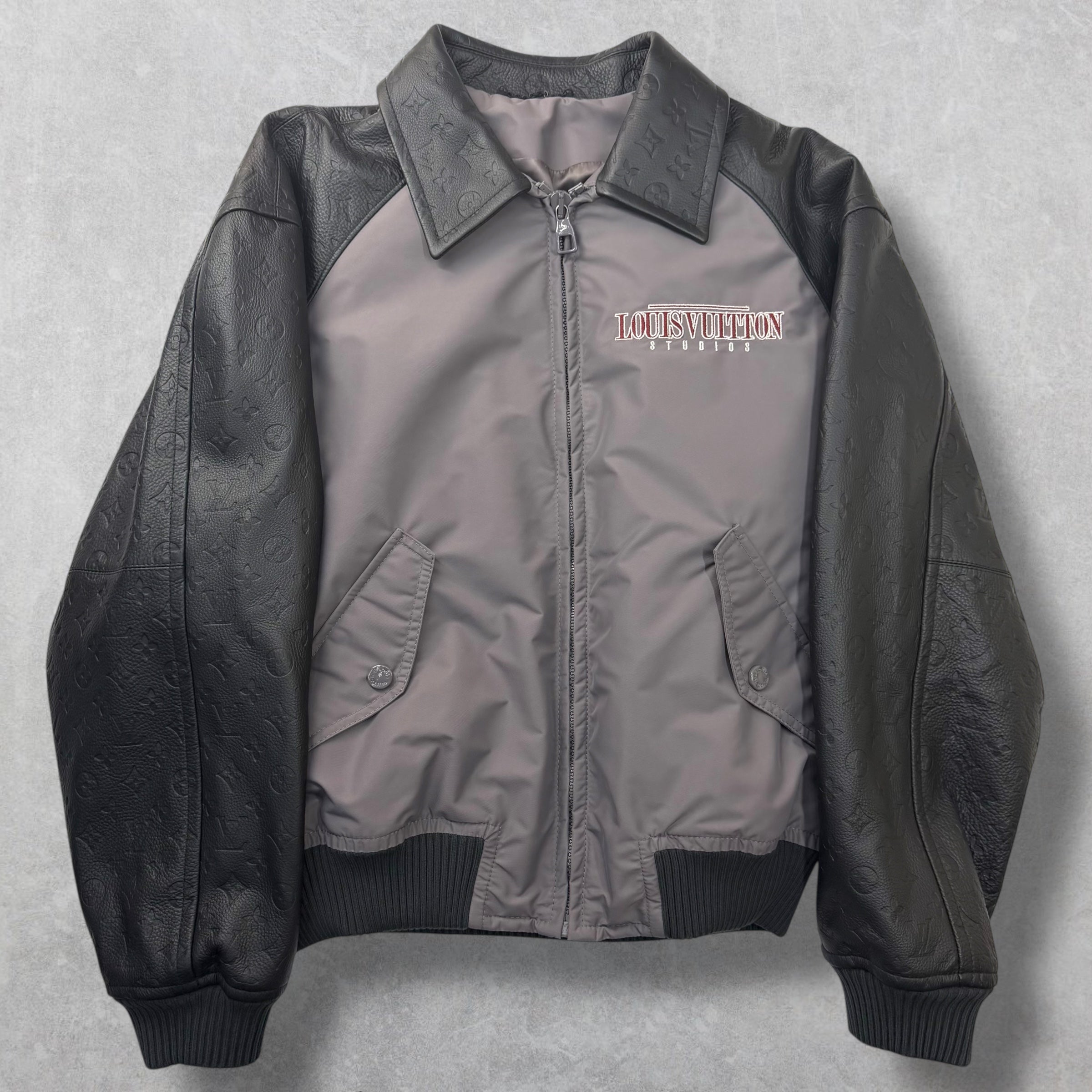 Louis Vuitton Leather and Nylon Film Studios Blouson 48 (L)