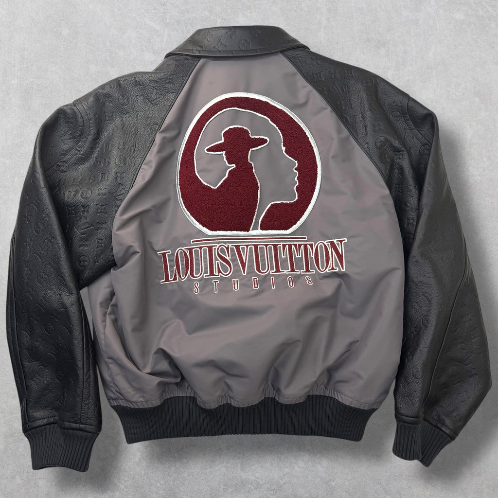 Louis Vuitton Leather and Nylon Film Studios Blouson 48 (L)