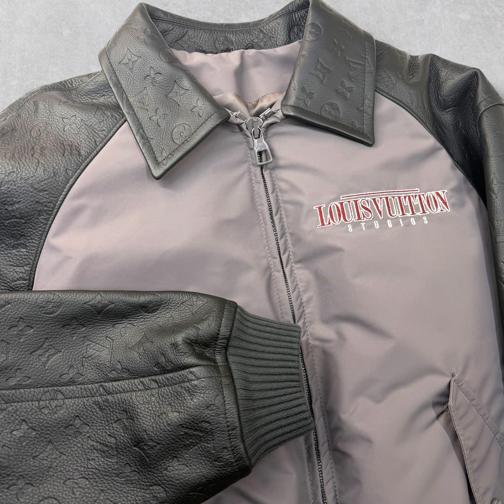 Louis Vuitton Leather and Nylon Film Studios Blouson 48 (L)