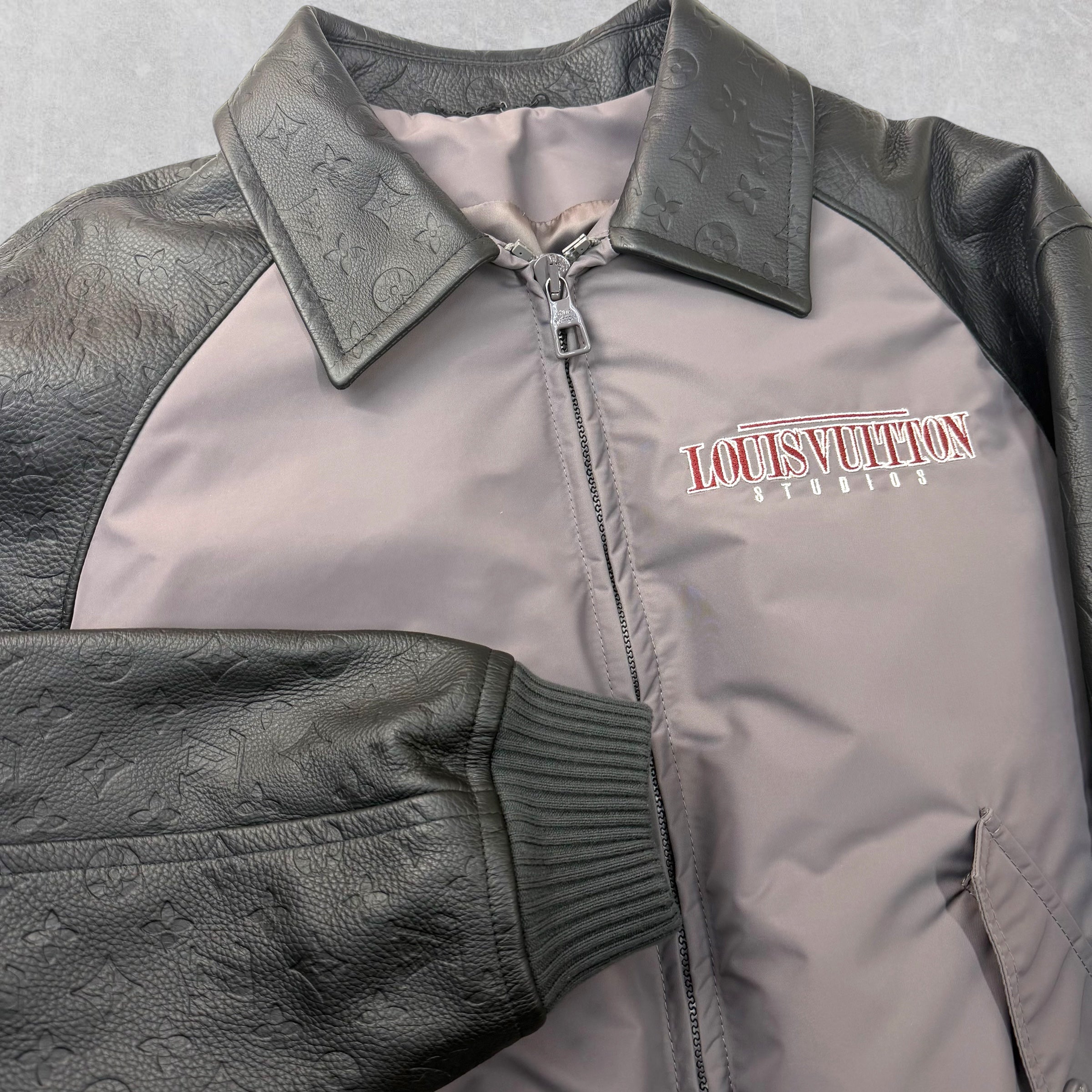 Louis Vuitton Leather and Nylon Film Studios Blouson 48 (L)