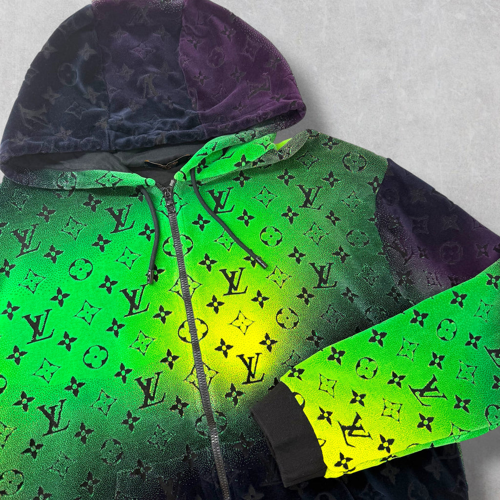 Louis Vuitton Monogram Zipped Velvet Hoodie 4L (XXL)