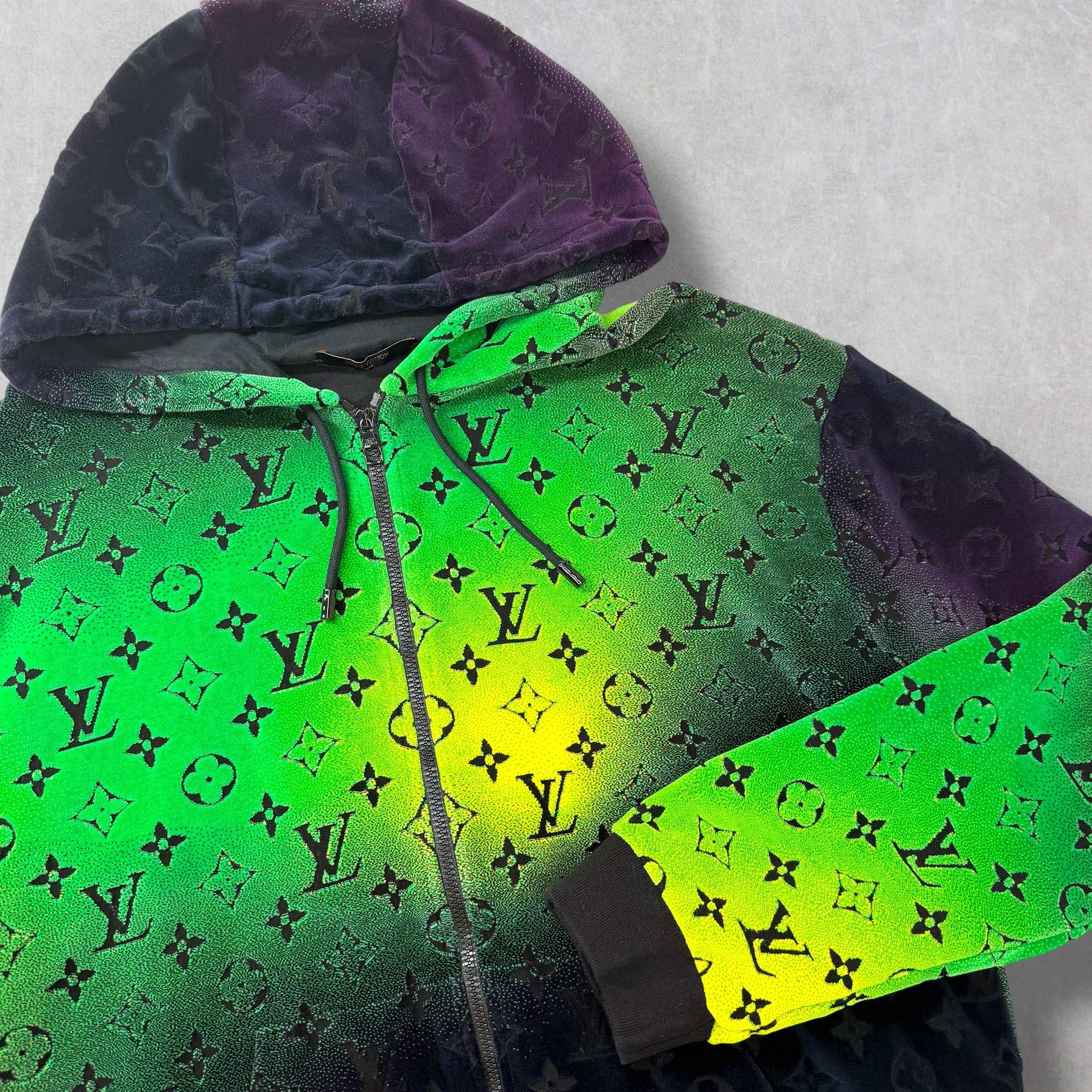 Louis Vuitton Monogram Zipped Velvet Hoodie 4L (XXL)