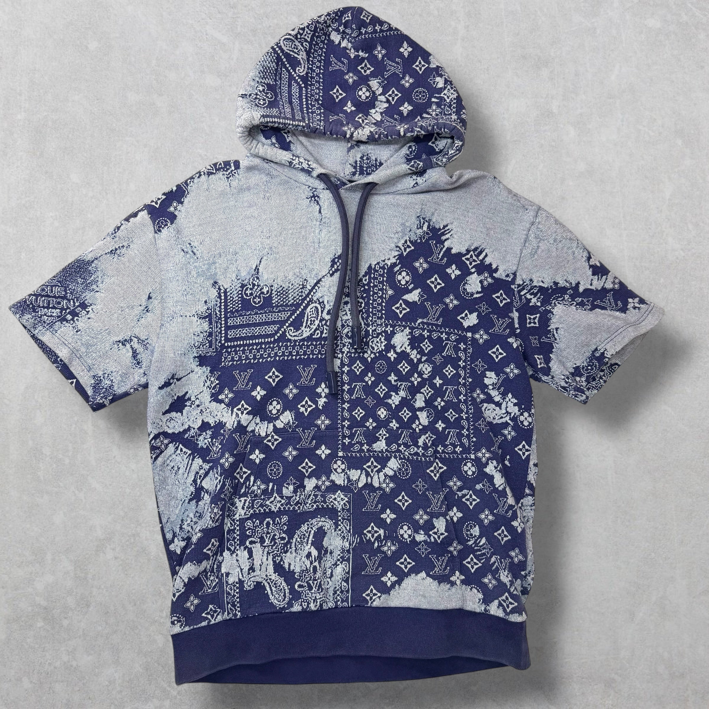 Louis Vuitton Monogram Bandana Short-Sleeve Hoodie L